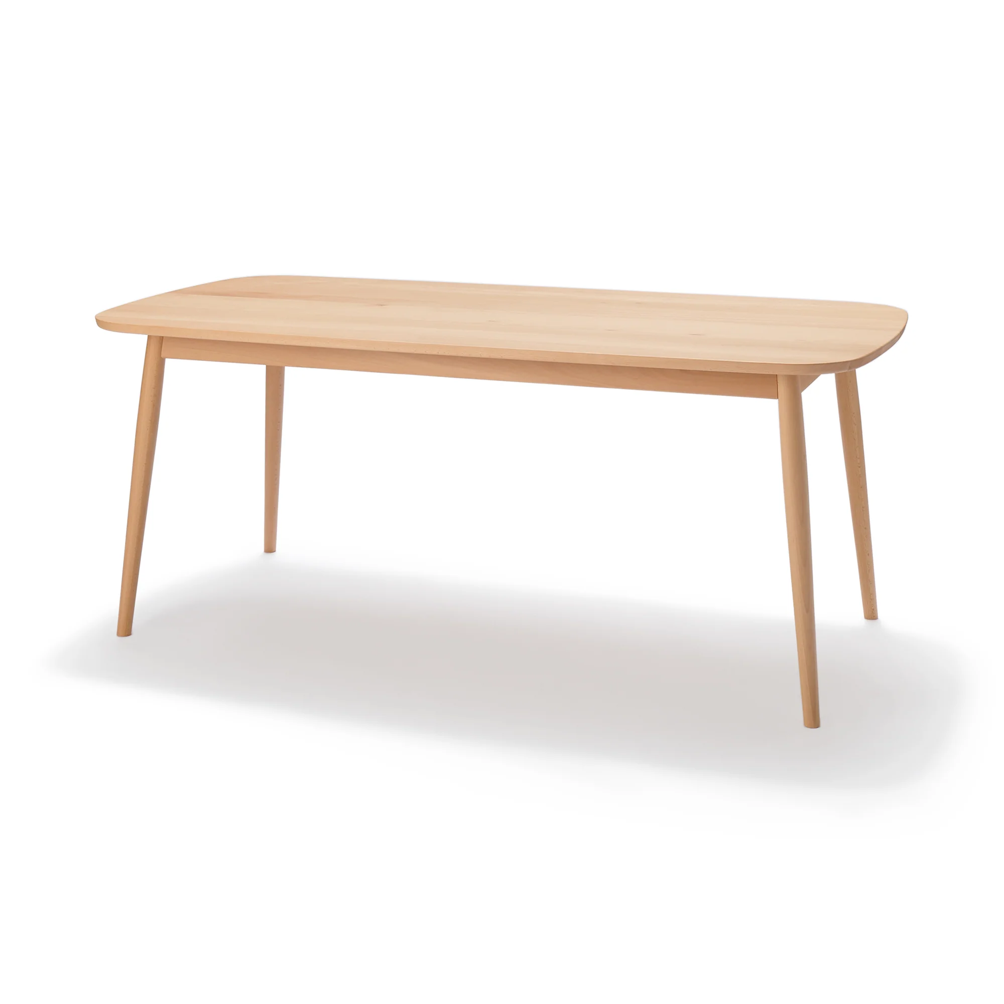 [HD] Beech Wood Table with Round Legs - W 70.9"