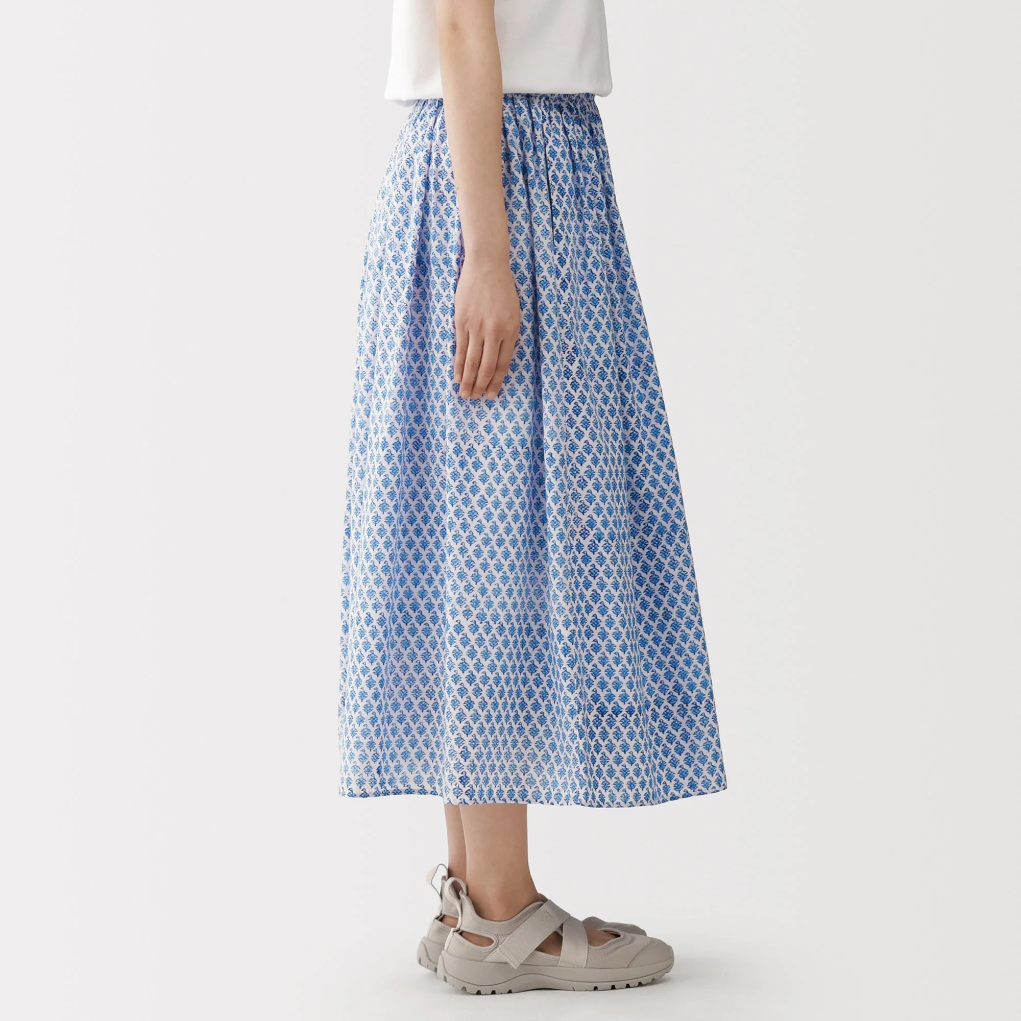 Block Print Gathered Skirt - Image 5