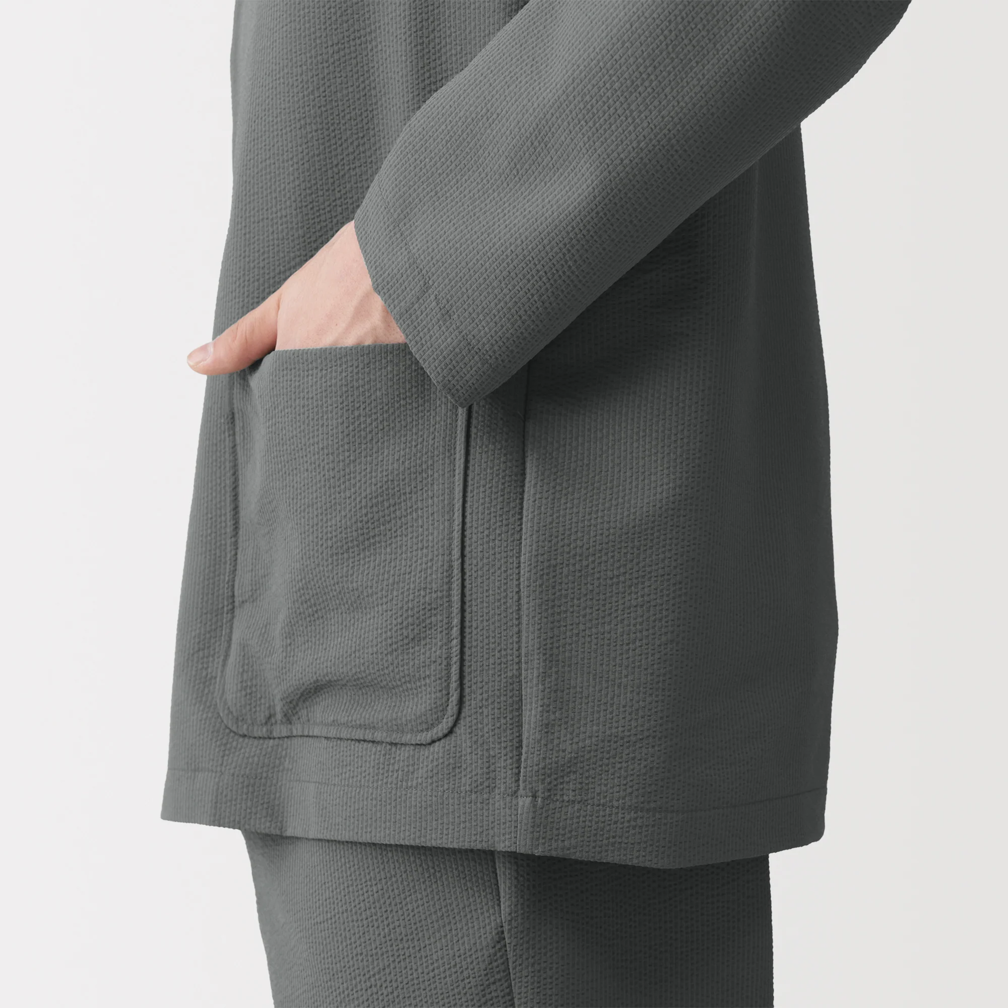 Breathable Seersucker Cardigan - Image 8