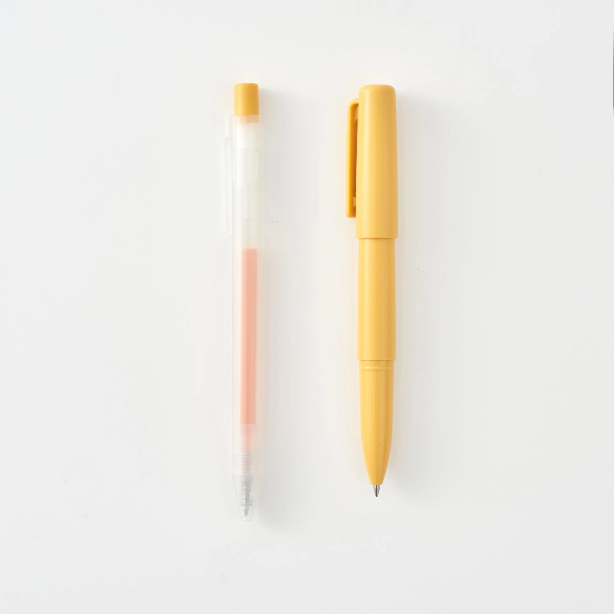 Compact Gel Ink Ballpoint Pen Cap Type 0.5mm - Yellow - Image 6