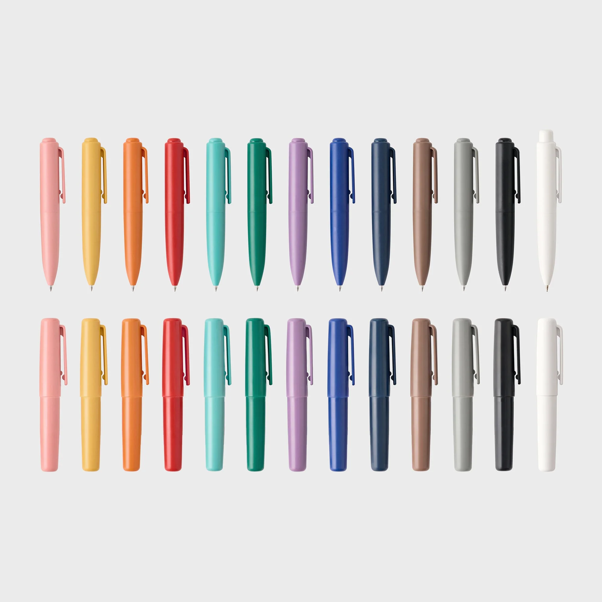 Compact Gel Ink Ballpoint Pen Knock Type 0.5 mm - Gray - Image 9