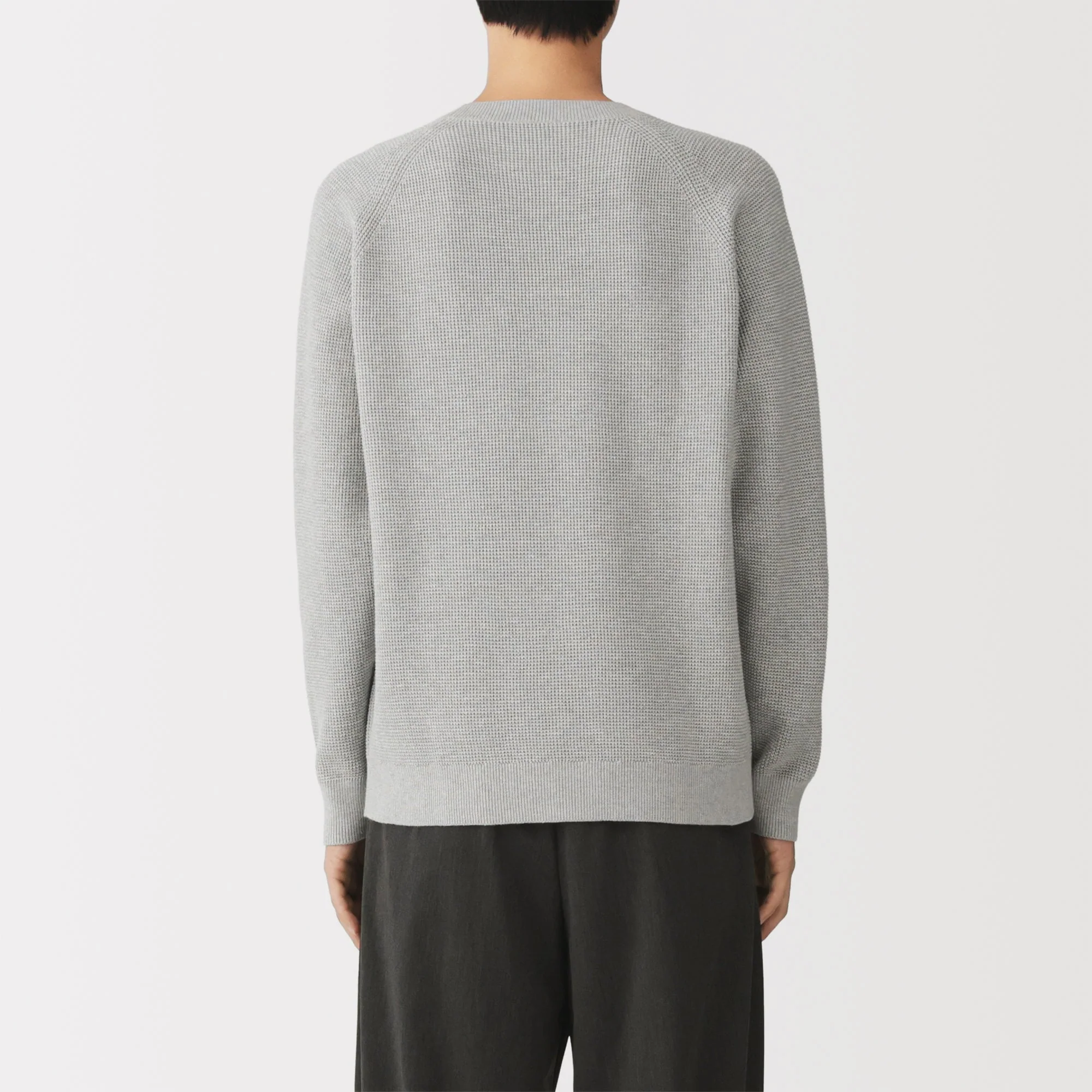 Cotton Blend Waffle Sweater - Image 6