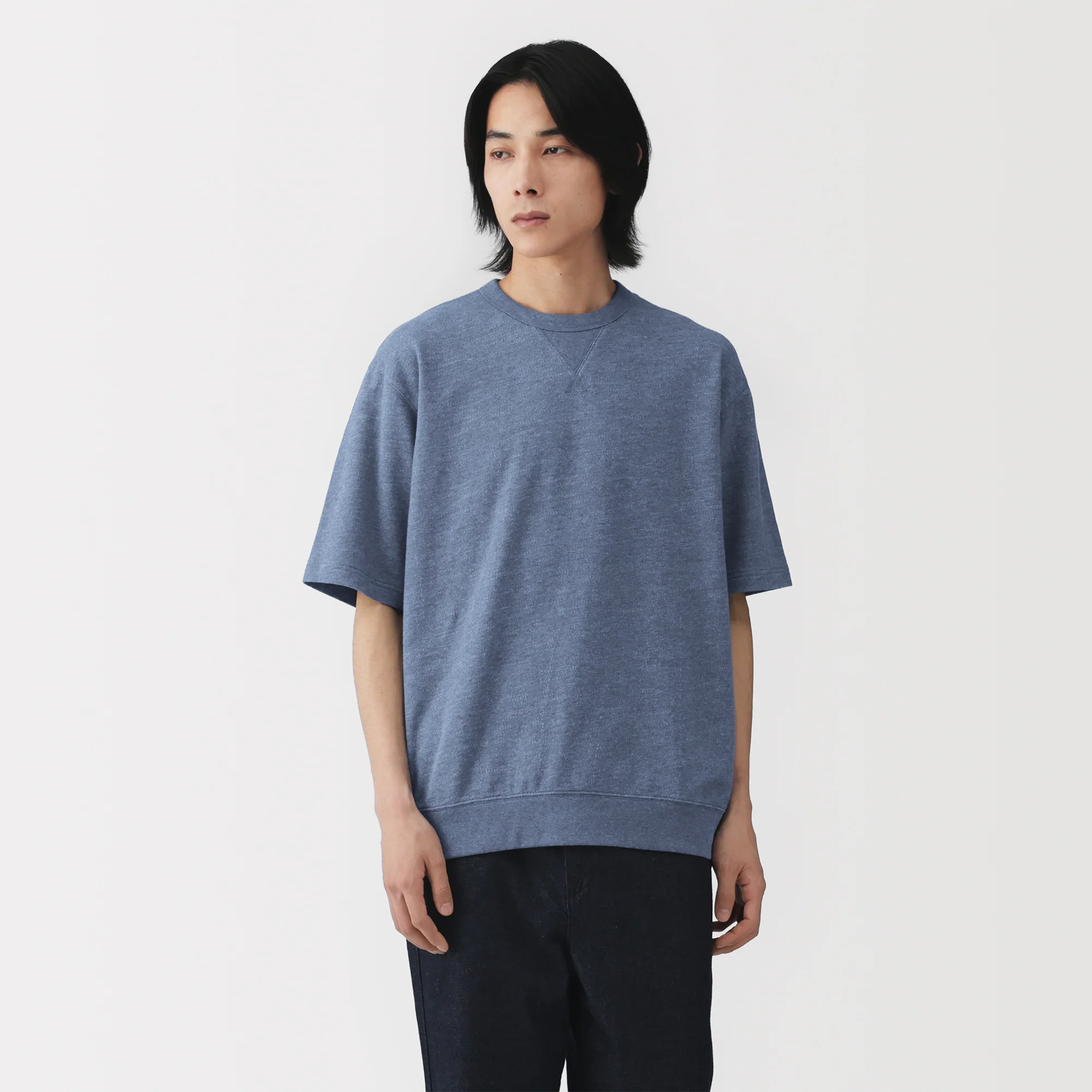 Cotton Half-Sleeve Sweatshirt