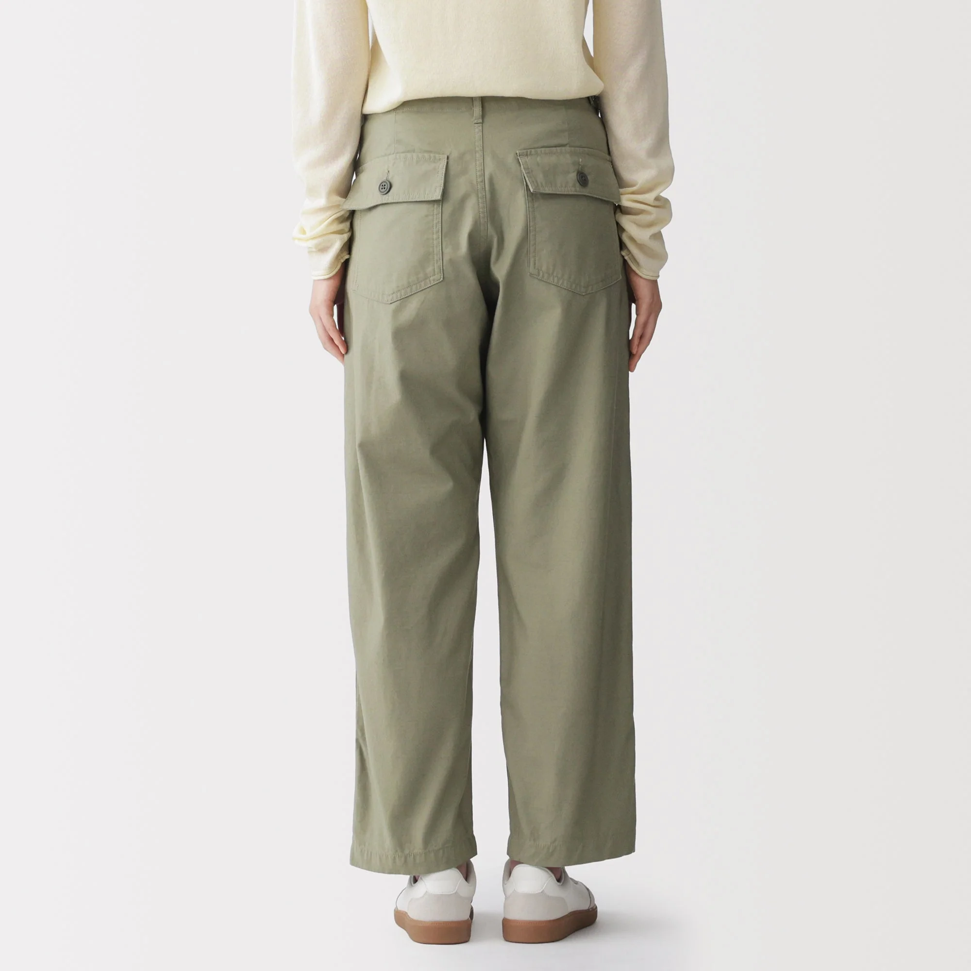 Cotton Satin Baker Pants - Image 6