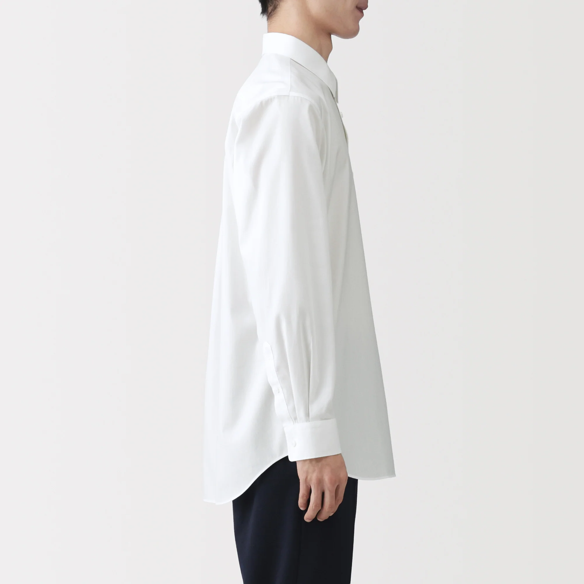 Cotton Semi-Spread Collar Shirt - Image 14