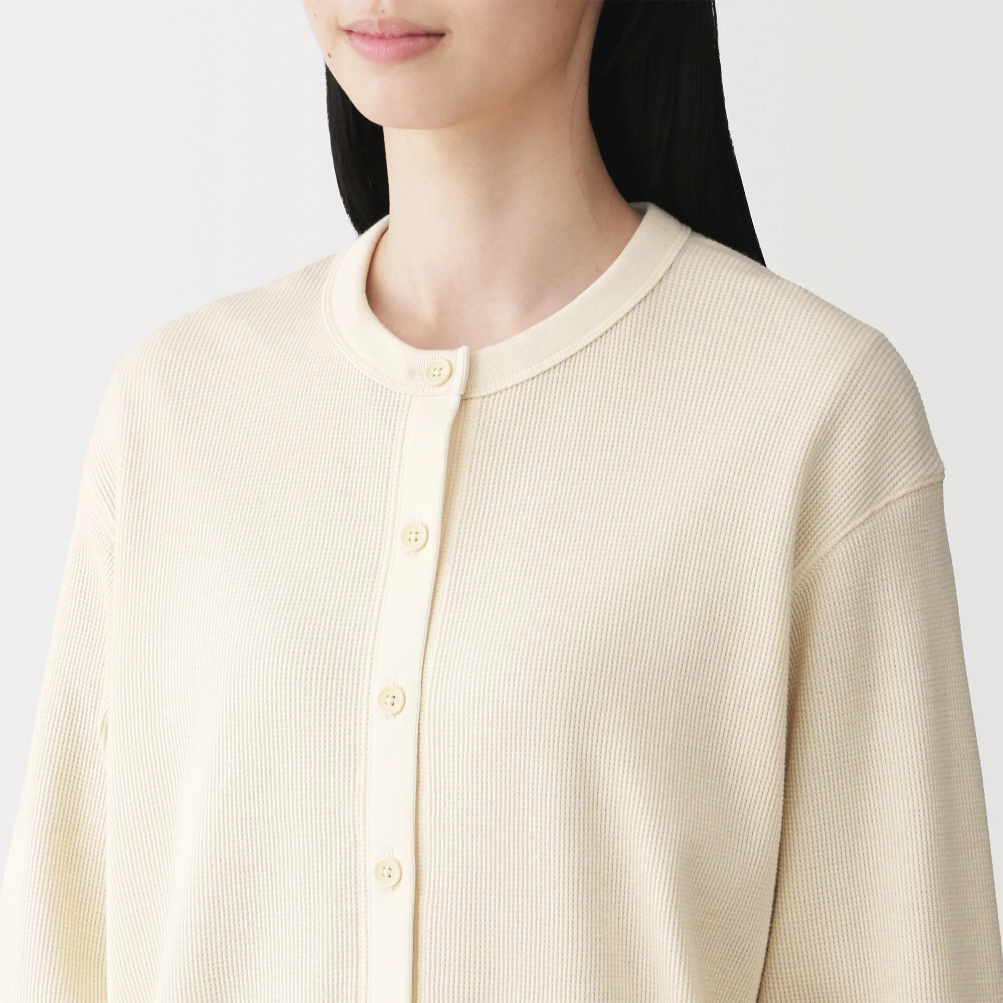 Cotton Waffle Cardigan - Image 14