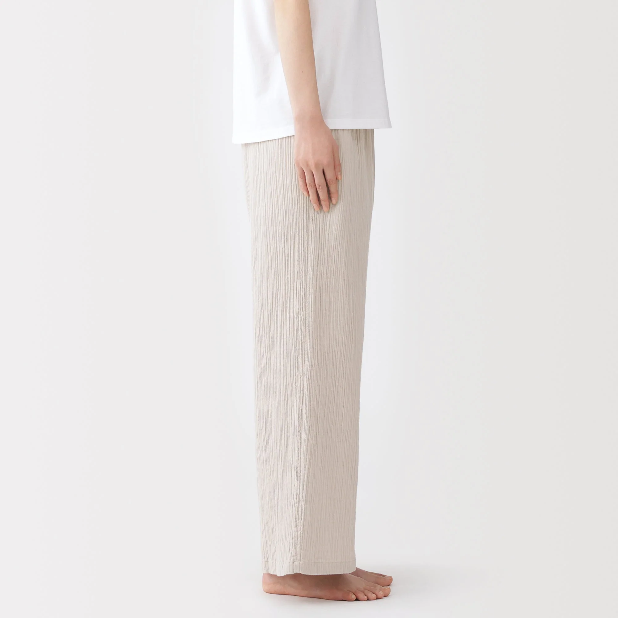 Crinkle Gauze Long Pants - Image 21