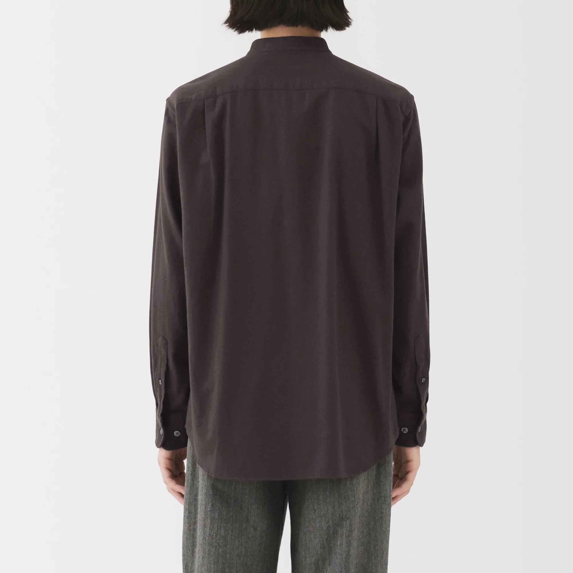 Flannel Stand Collar Shirt - Image 15