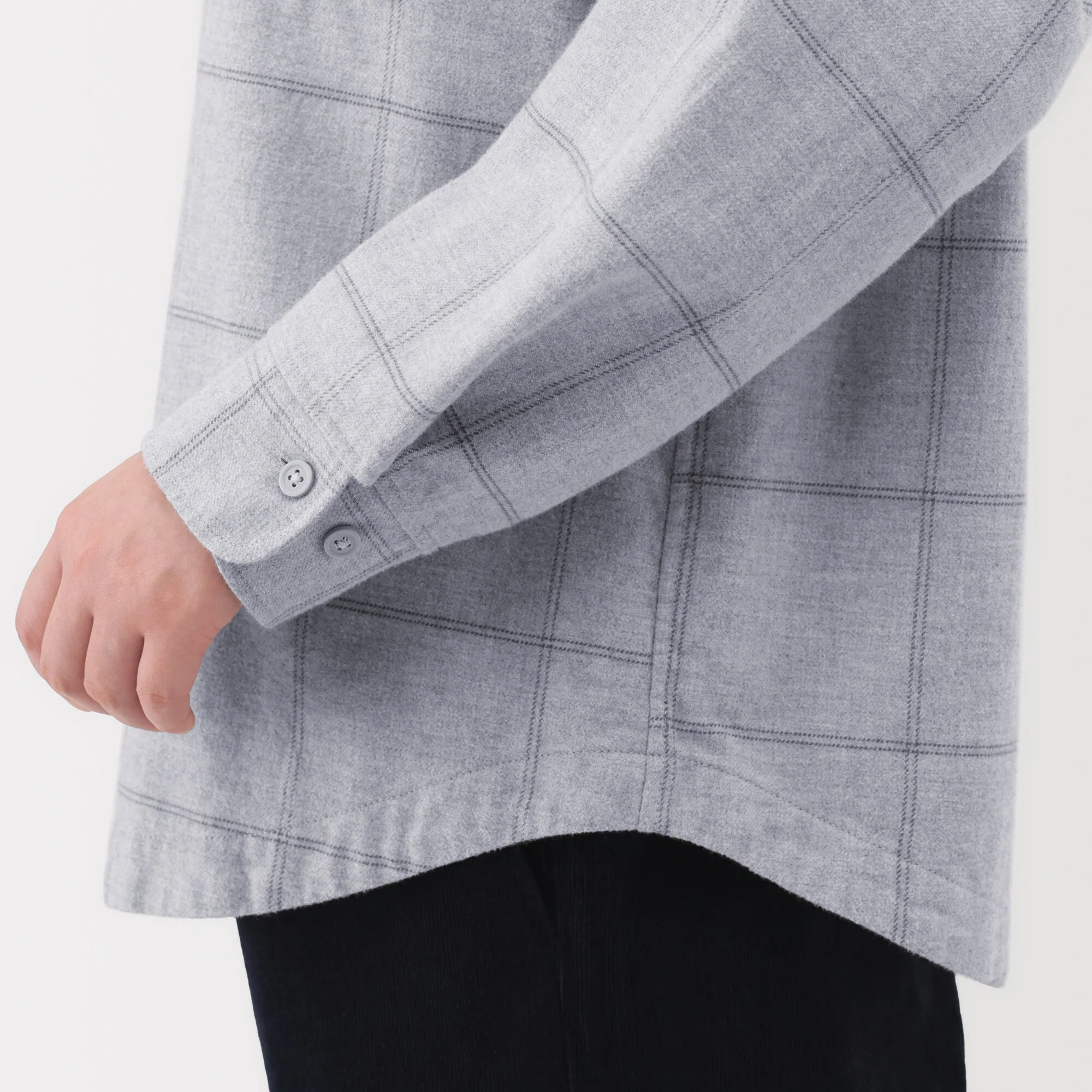 Flannel Stand Collar Shirt - Image 40