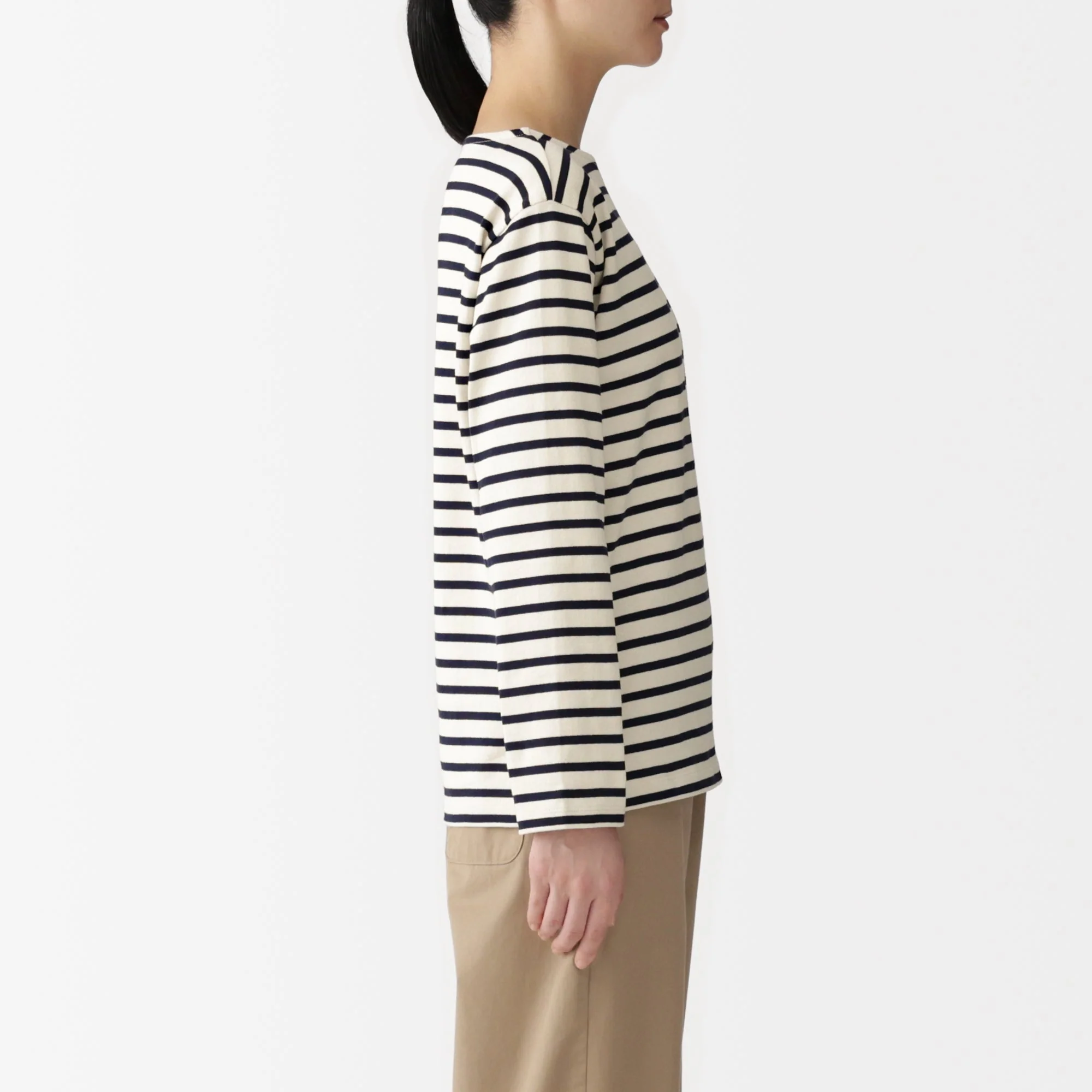 Heavyweight Cotton Boatneck T-Shirt - Image 5