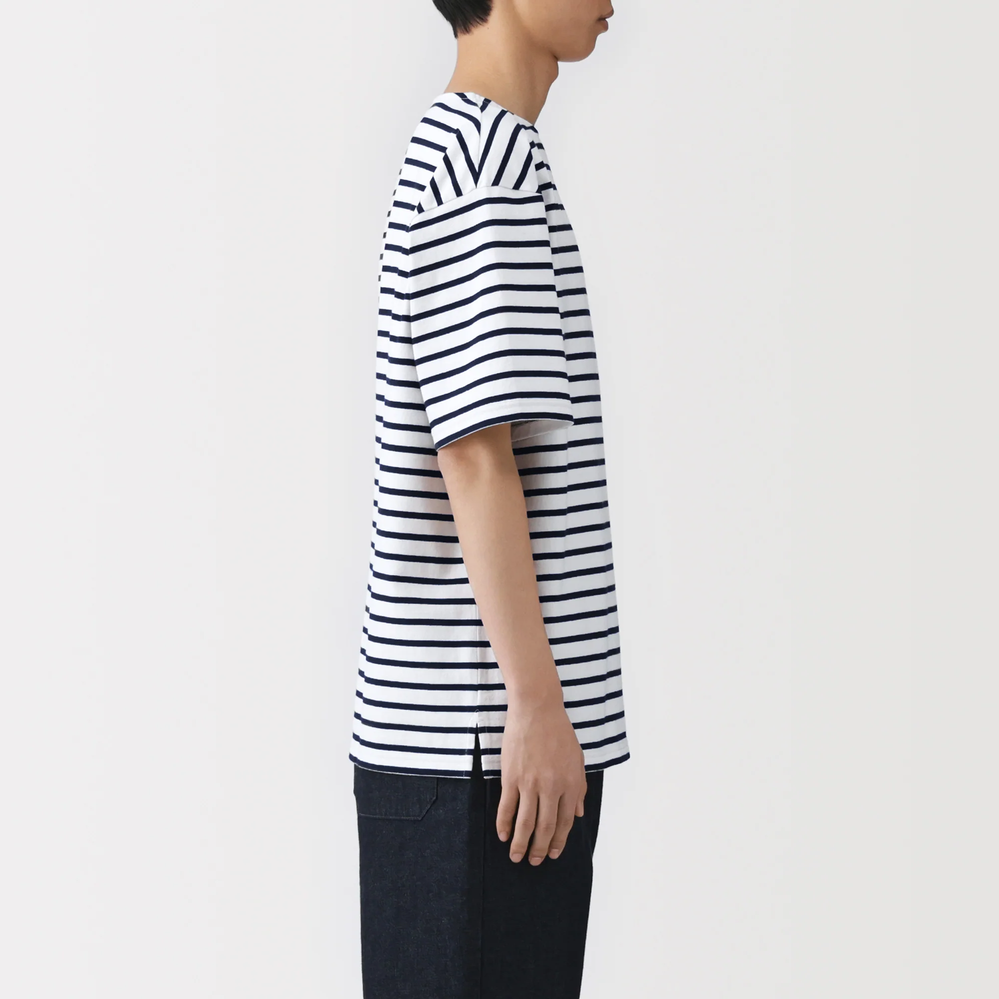 Heavyweight Cotton Boatneck T-Shirt - Image 13