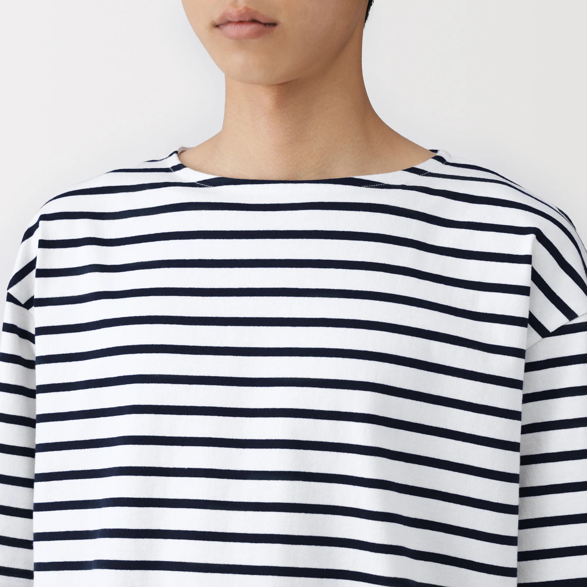 Heavyweight Cotton Boatneck T-Shirt - Image 16