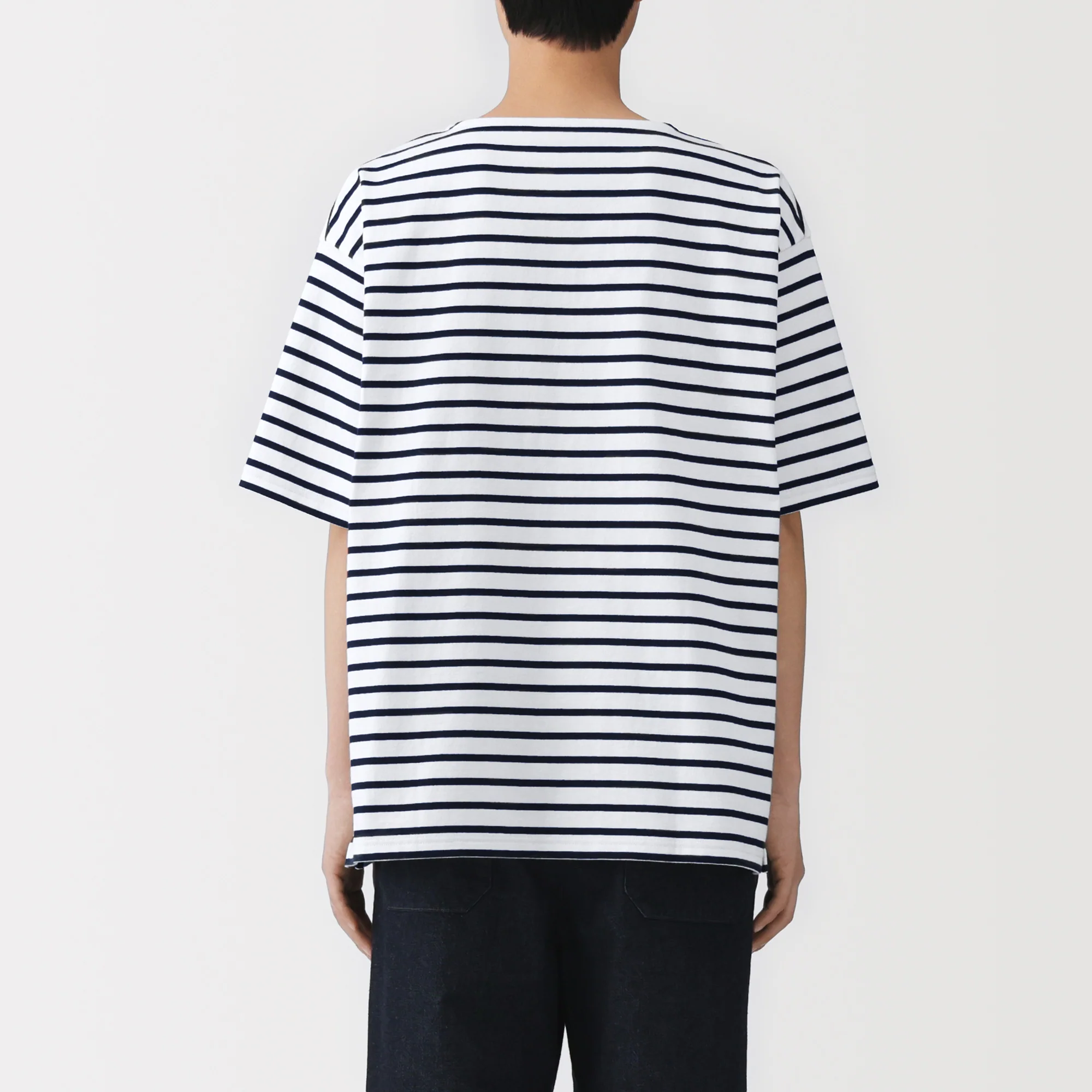 Heavyweight Cotton Boatneck T-Shirt - Image 6