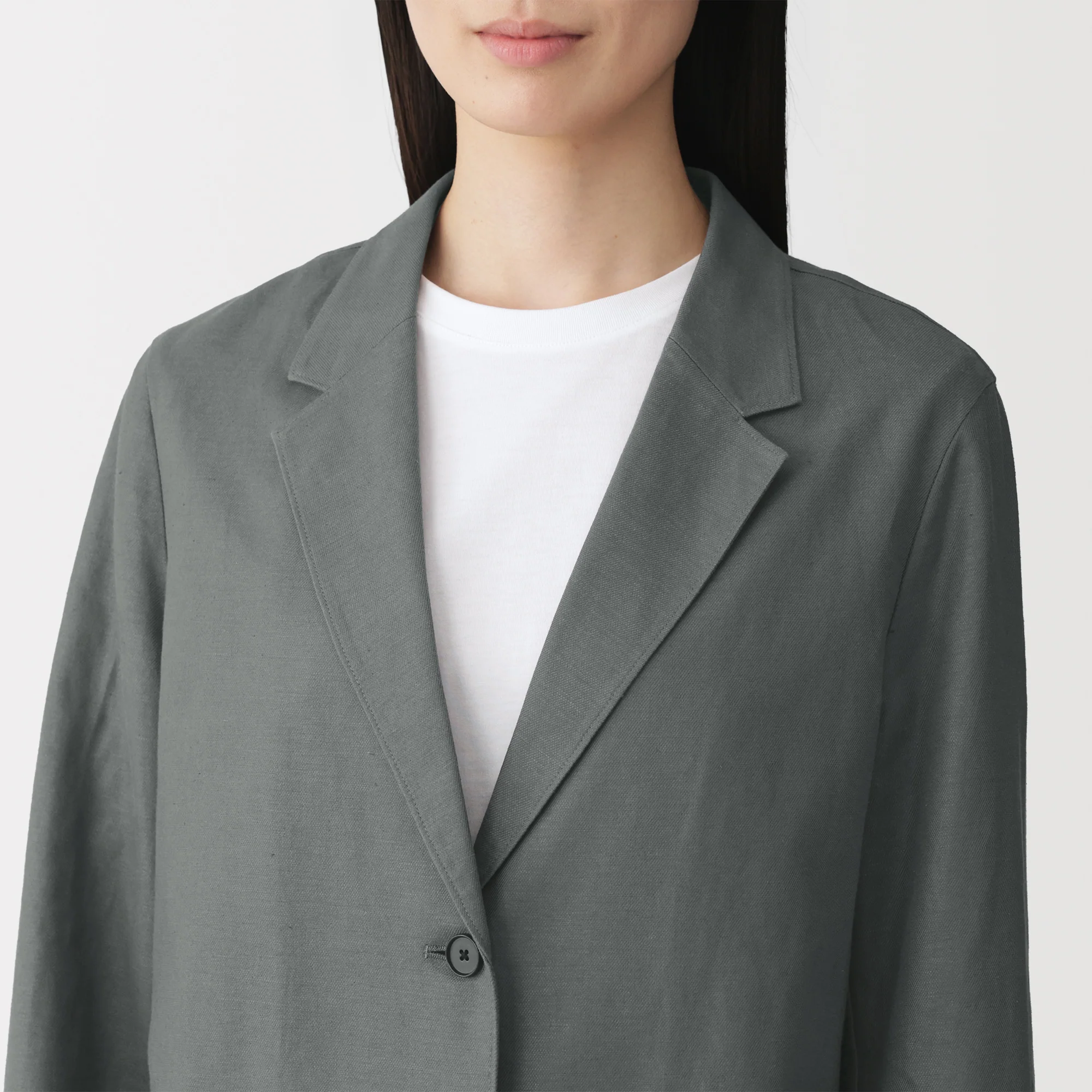 Hemp Blend Twill Tailored Jacket - Image 15