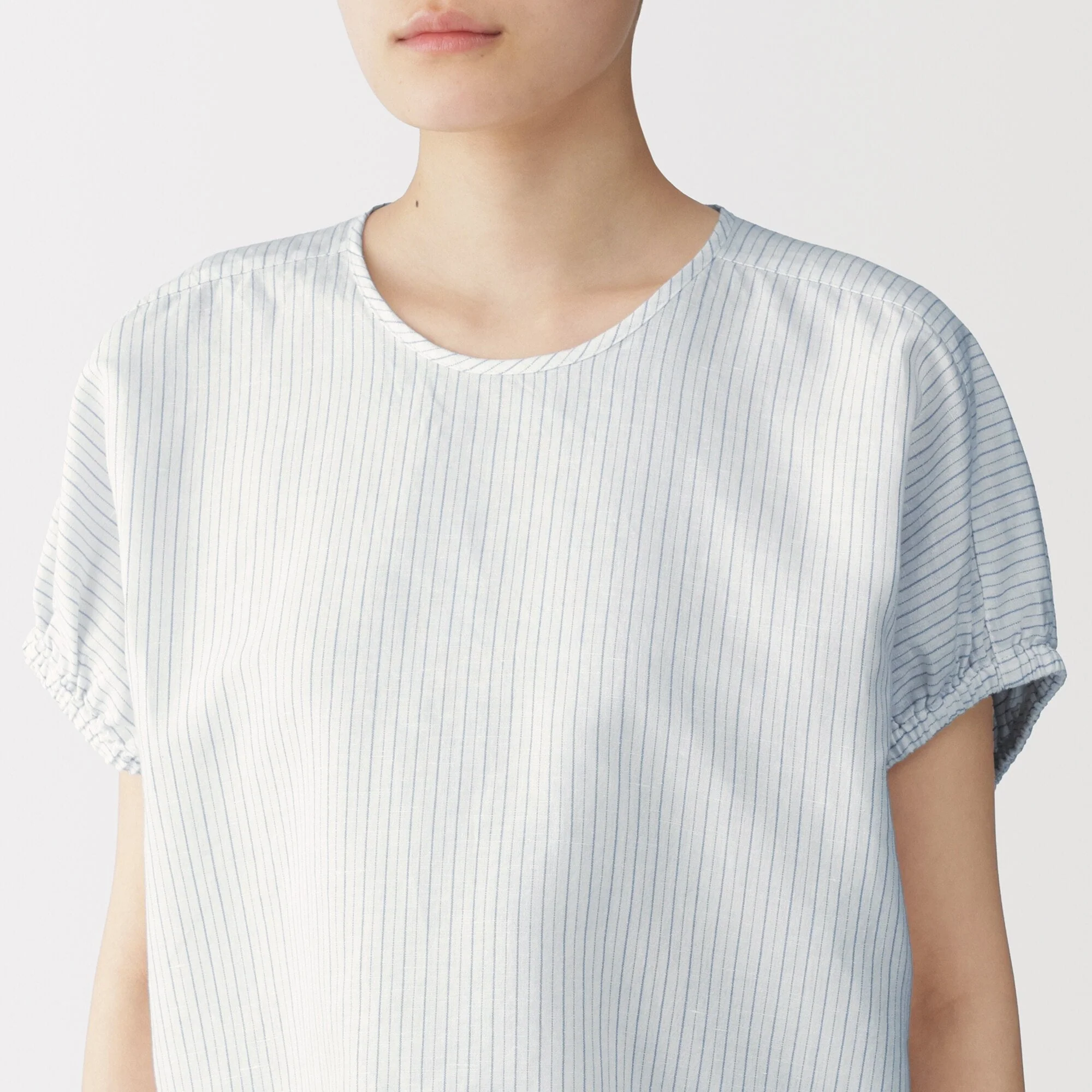 Hemp Cotton Gather Sleeve Blouse - Image 7