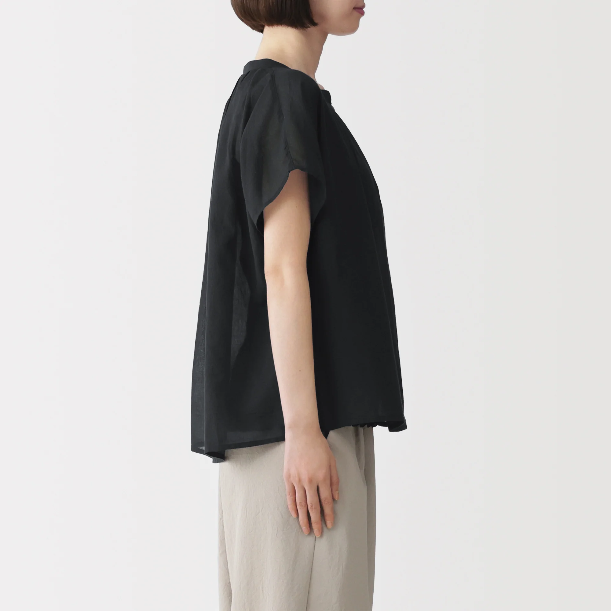 High-Twist Cotton Sheer Blouse - Image 29
