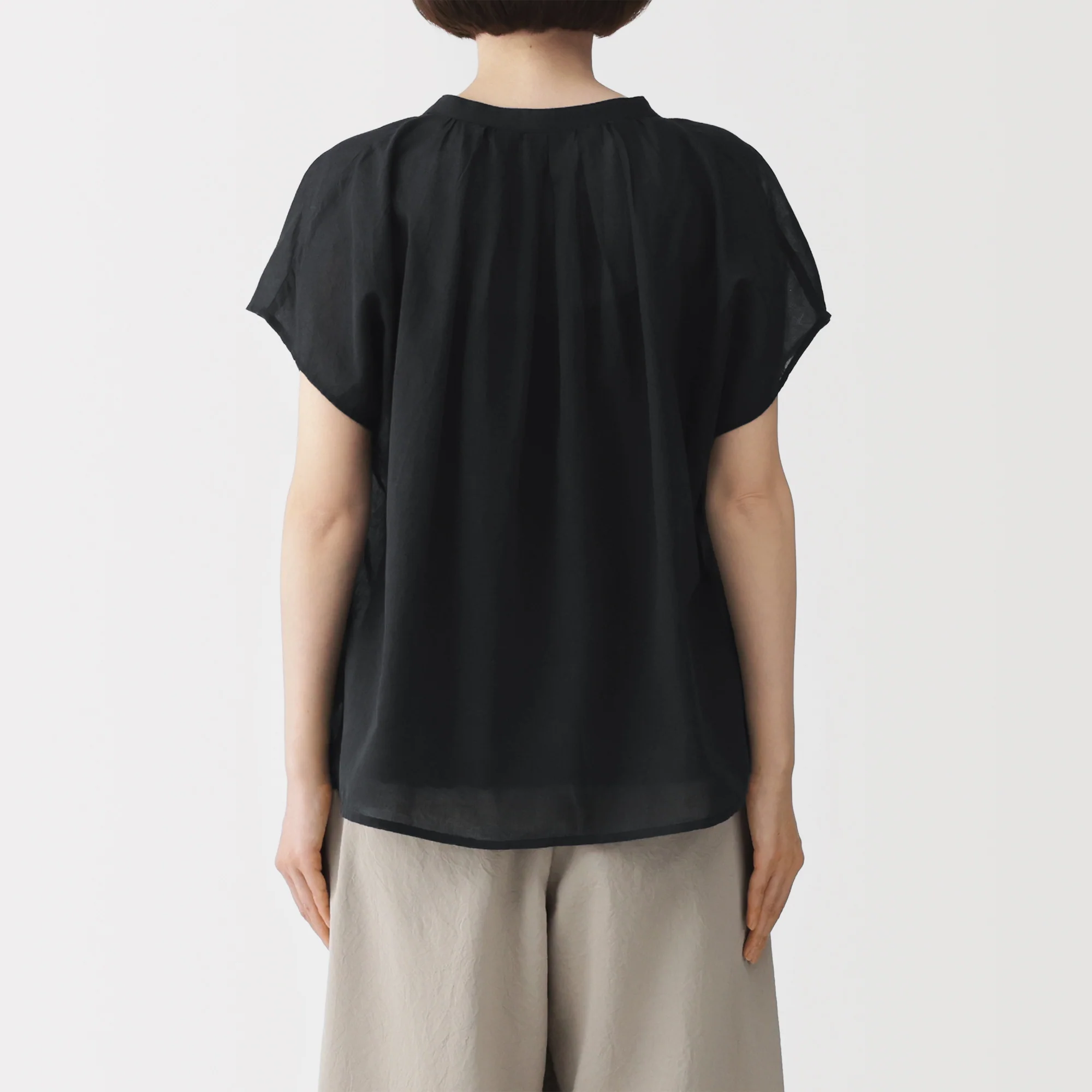 High-Twist Cotton Sheer Blouse - Image 30