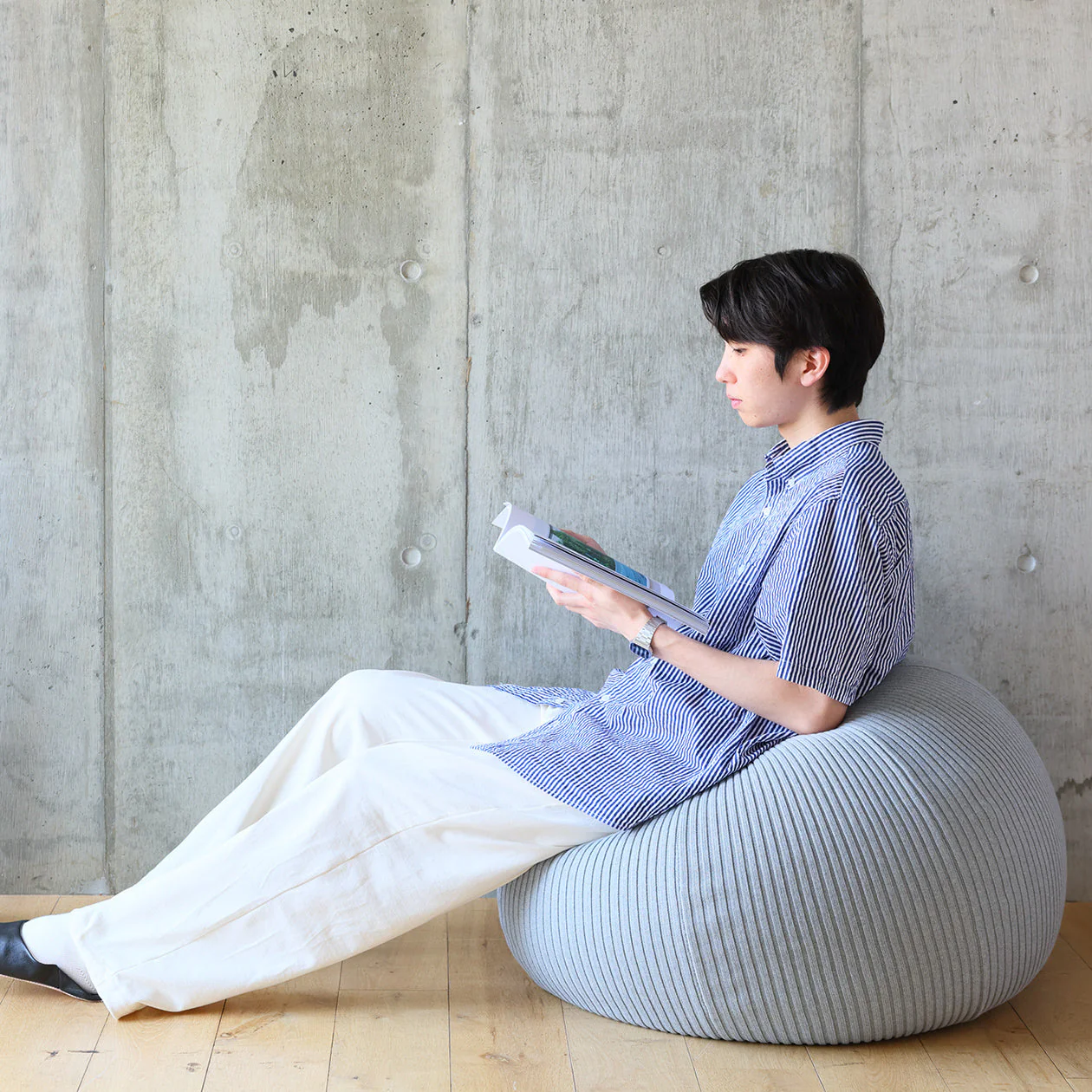 MUJI IDÉE PUUF Cover - Navy (Cushion Sold Separately) - Image 4