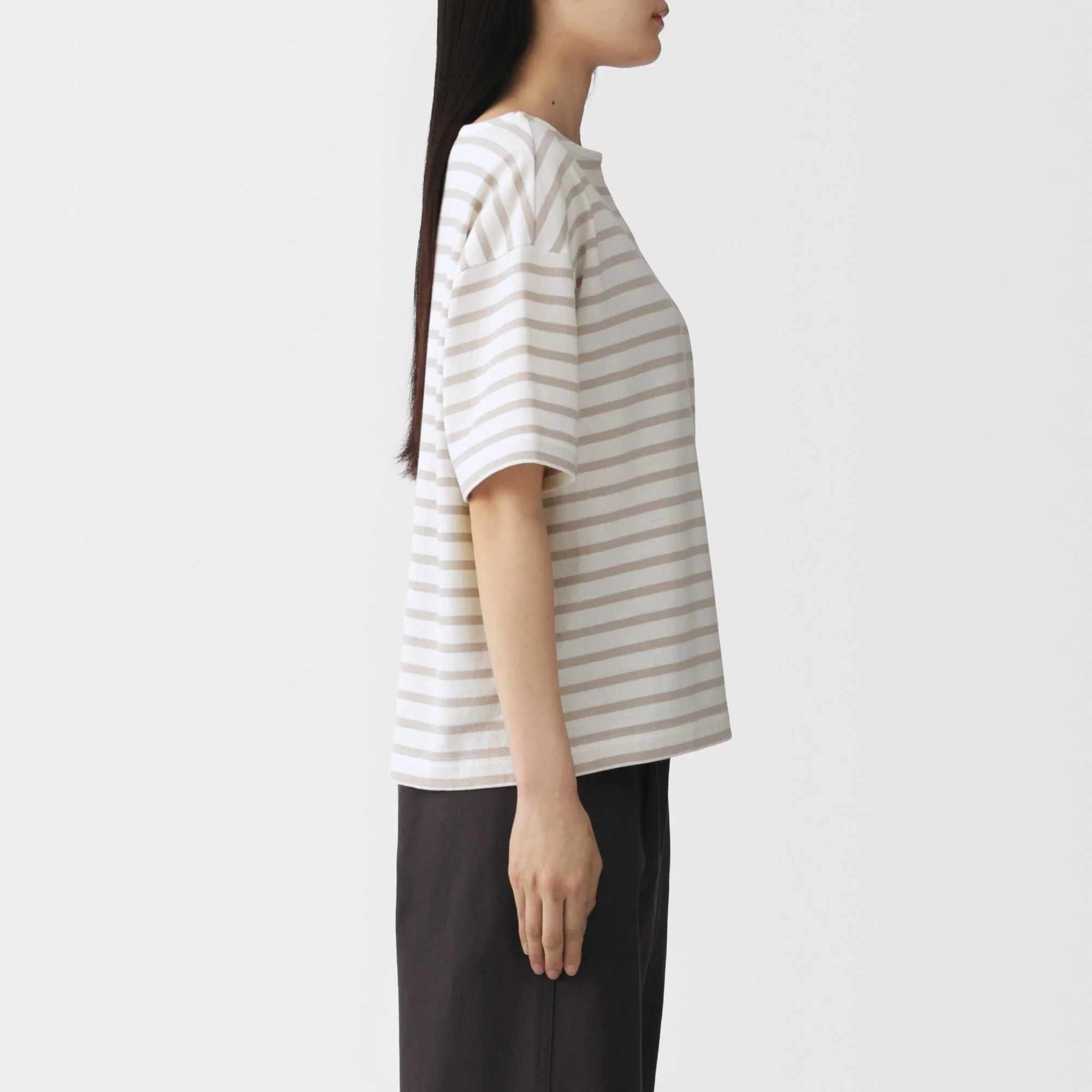 Cotton Jersey Boatneck T-Shirt - Image 45