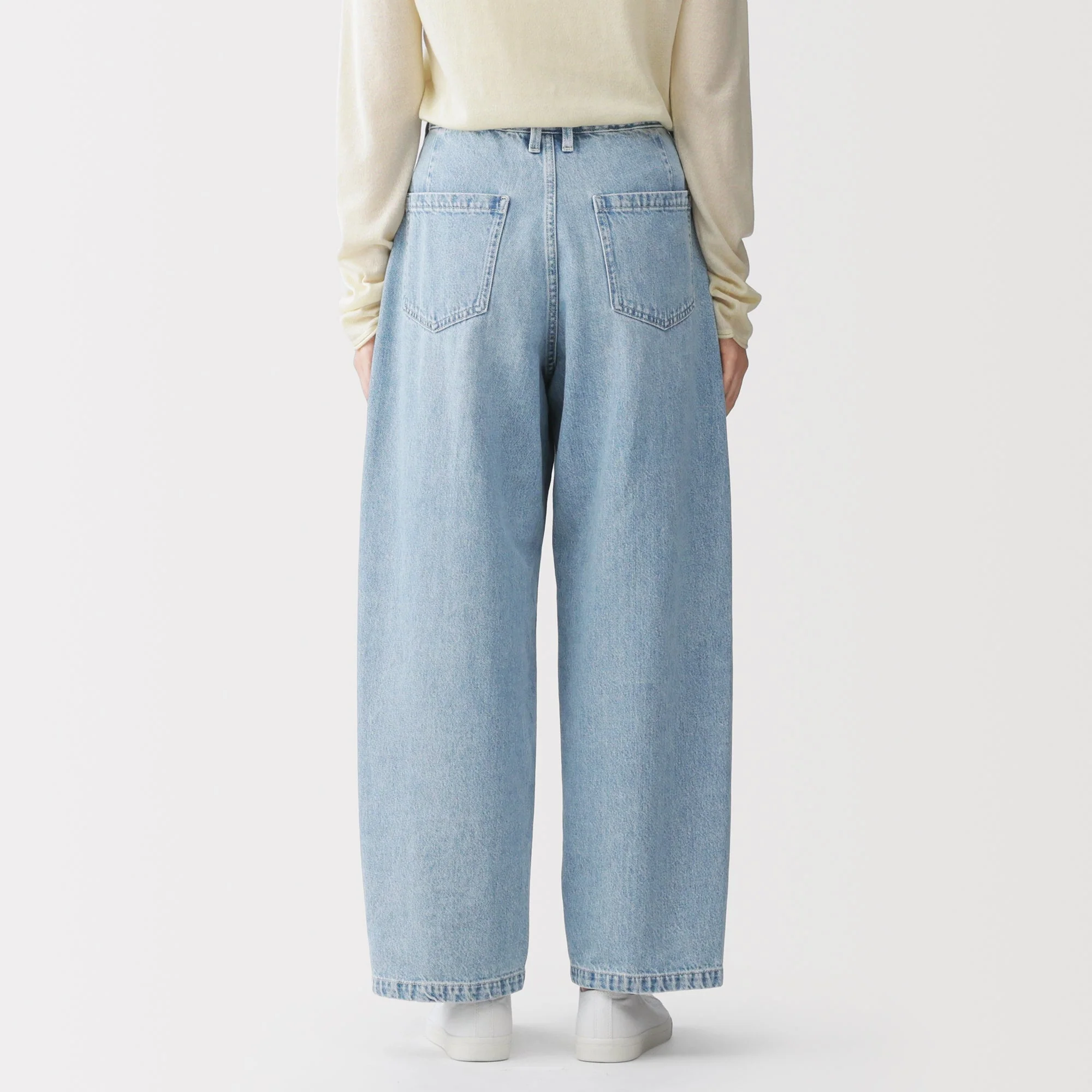 Kapok Blend Denim Cocoon Pants - Image 24