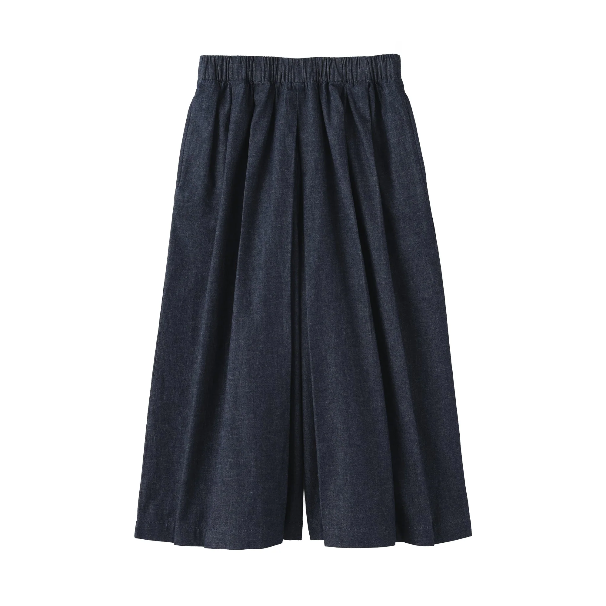 Kapok Blend Denim Skirt Pants - Image 2