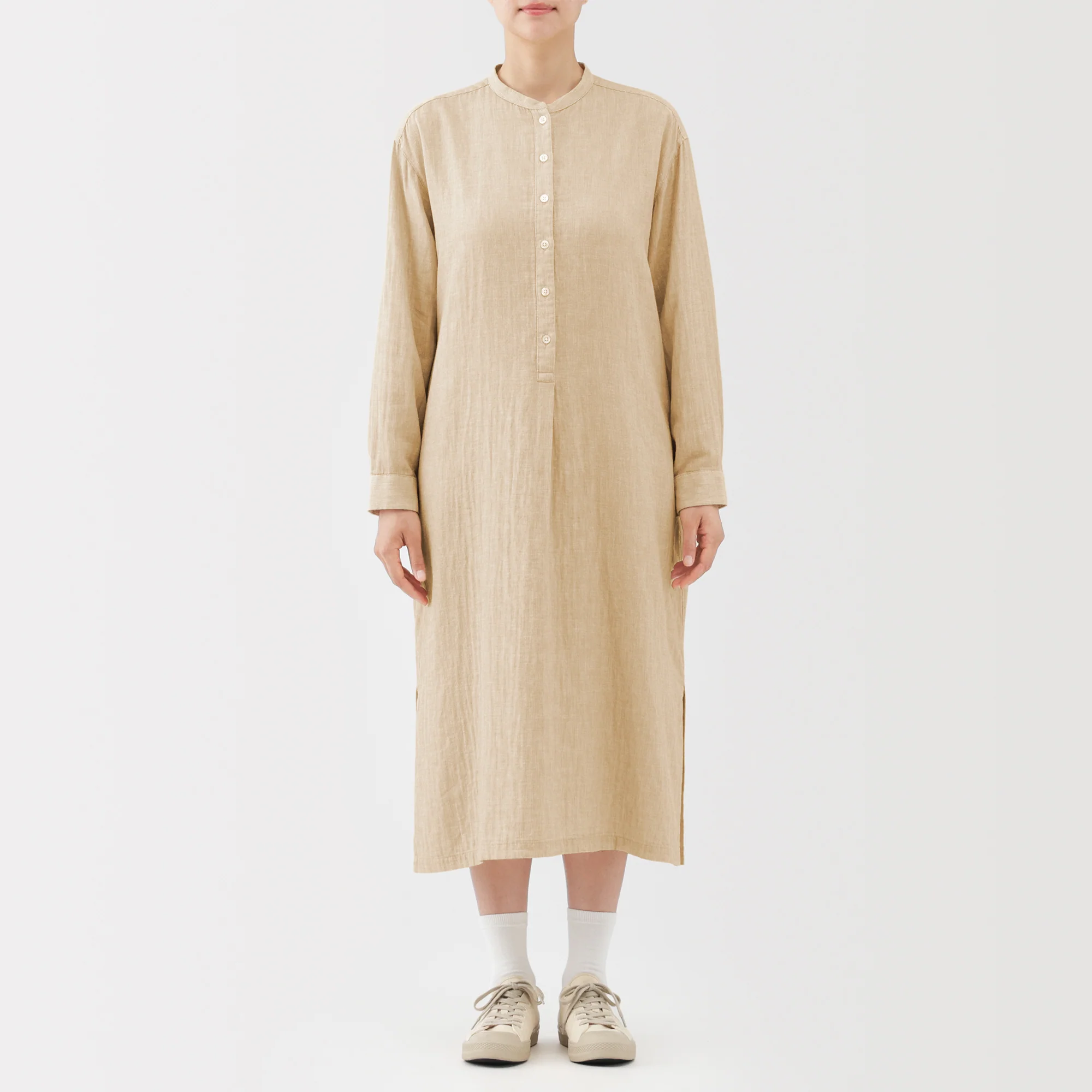 Kapok Blend Double Gauze Dress - Image 4