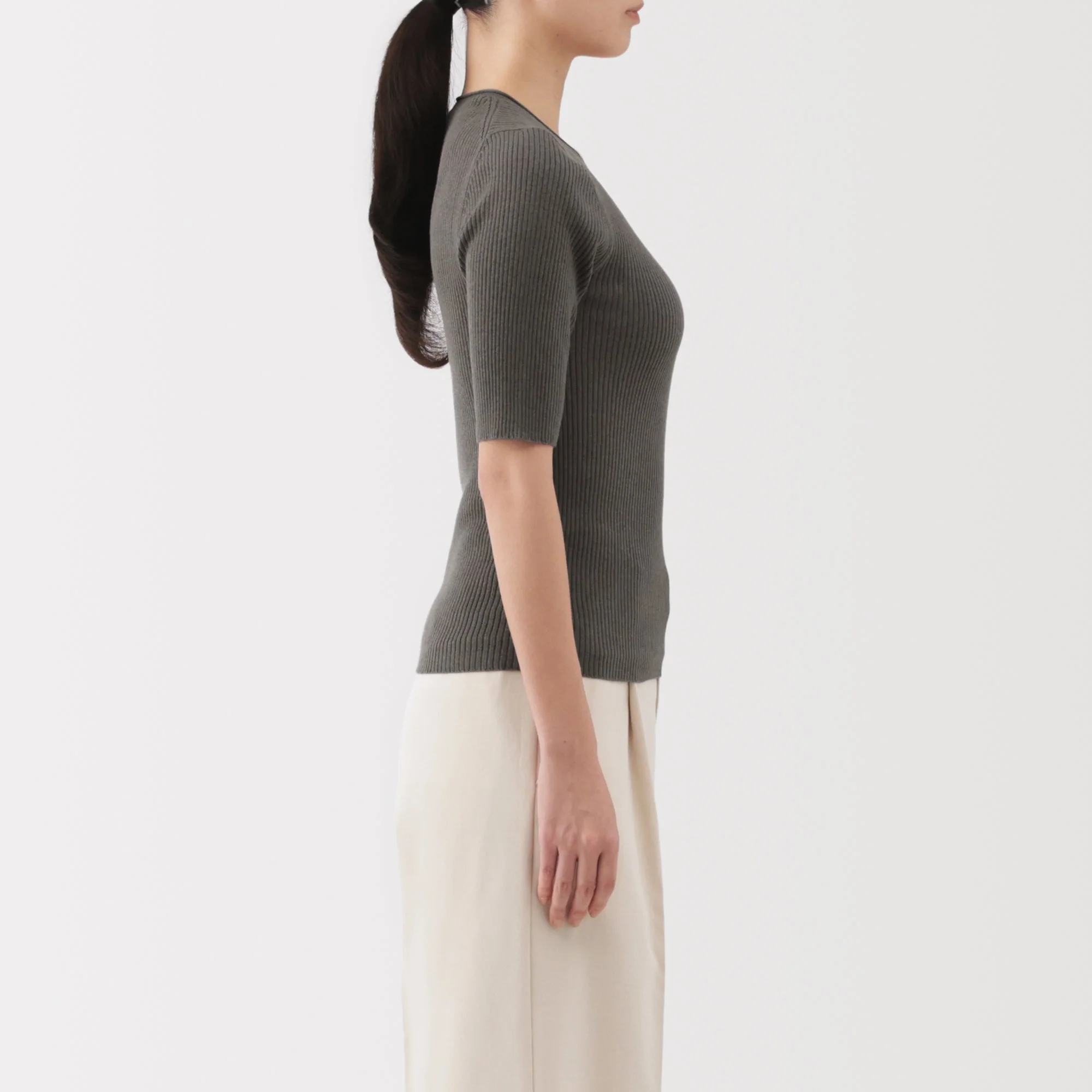 Lyocell Blend Half Sleeve Sweater - Image 5