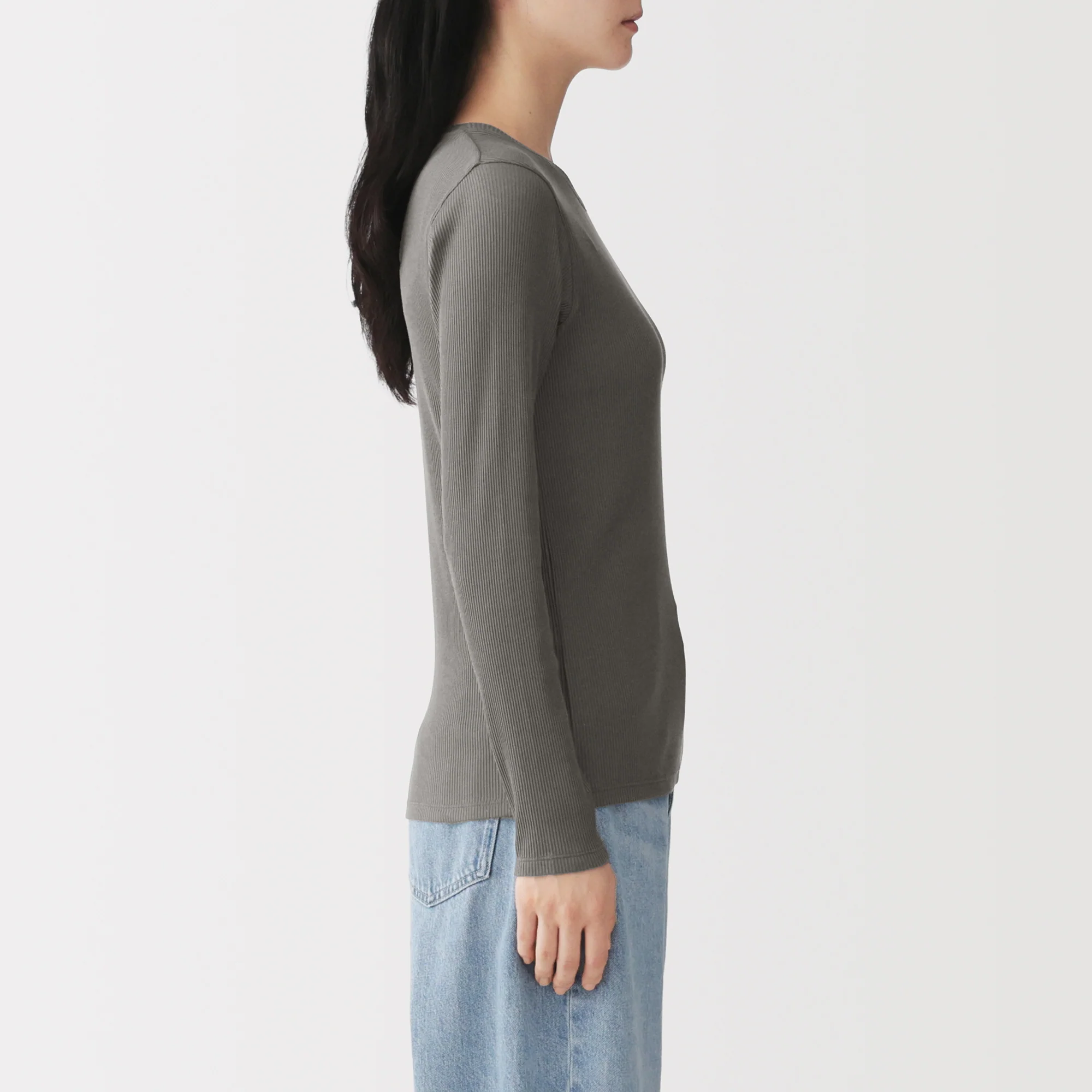 Lyocell Blend Rib T-Shirt - Image 5