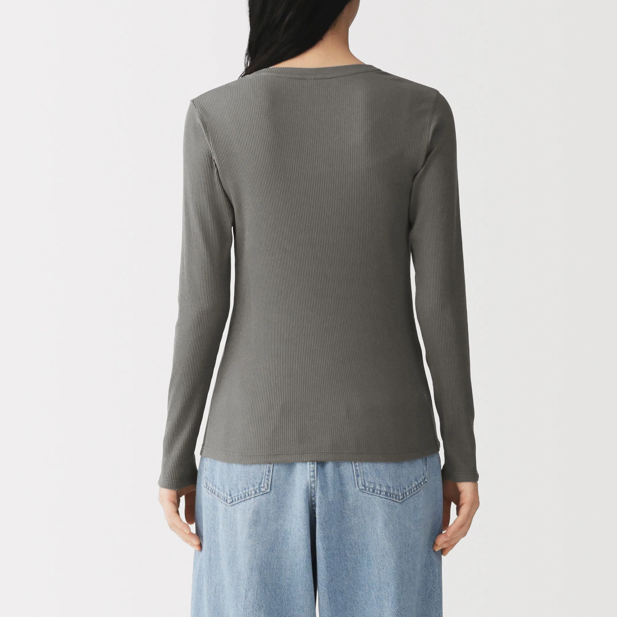 Lyocell Blend Rib T-Shirt - Image 6