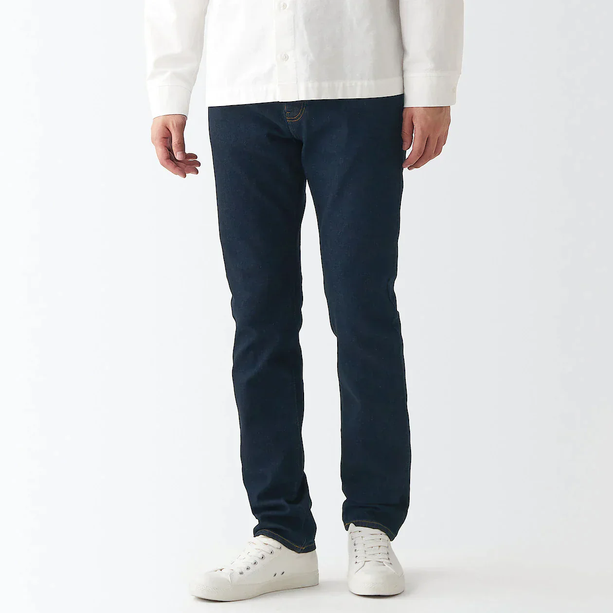 Men's Stretch Denim Slim Pants Dark Navy (L32") - Image 3