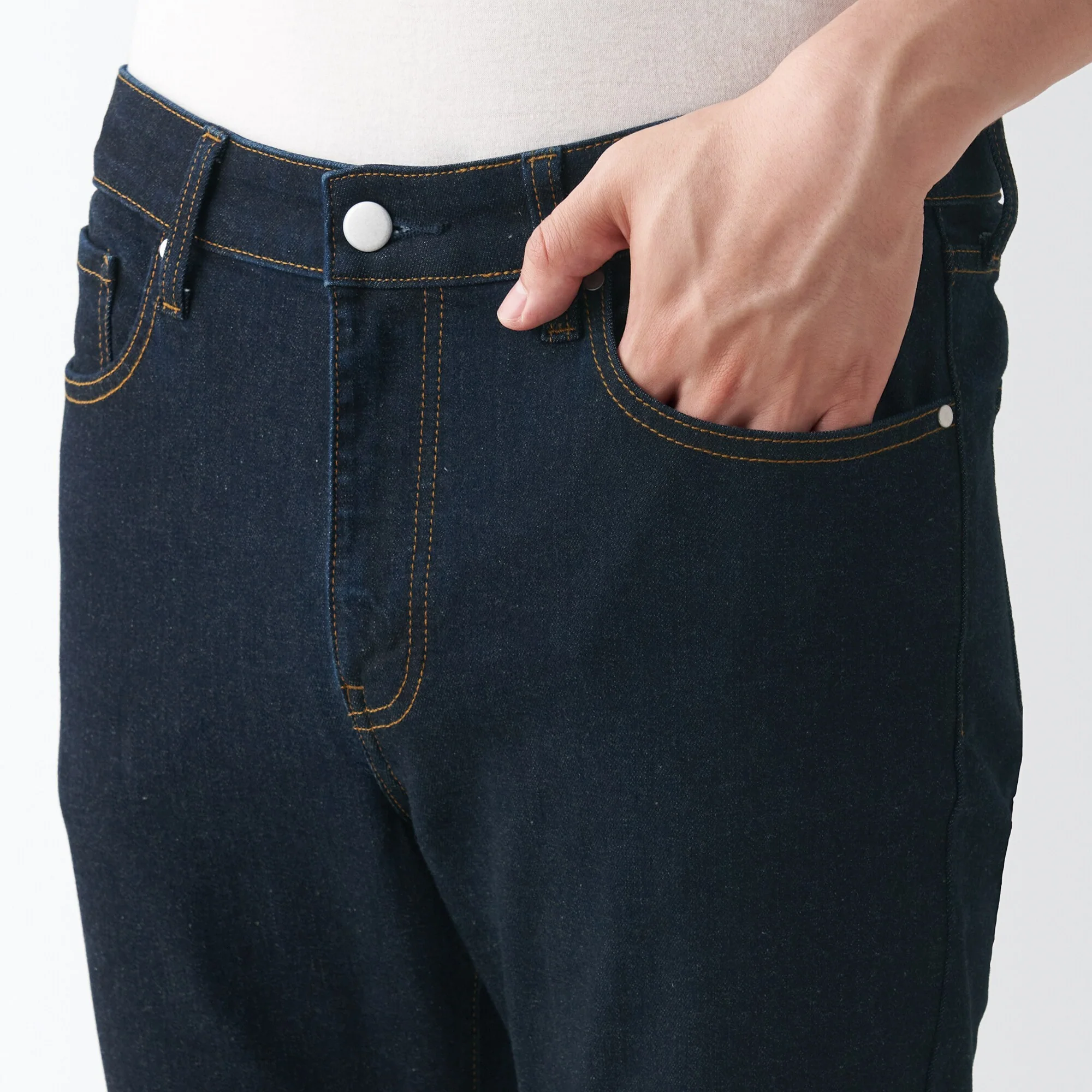 Men's Super Stretch Denim Skinny Pants Dark Navy (L32") - Image 8