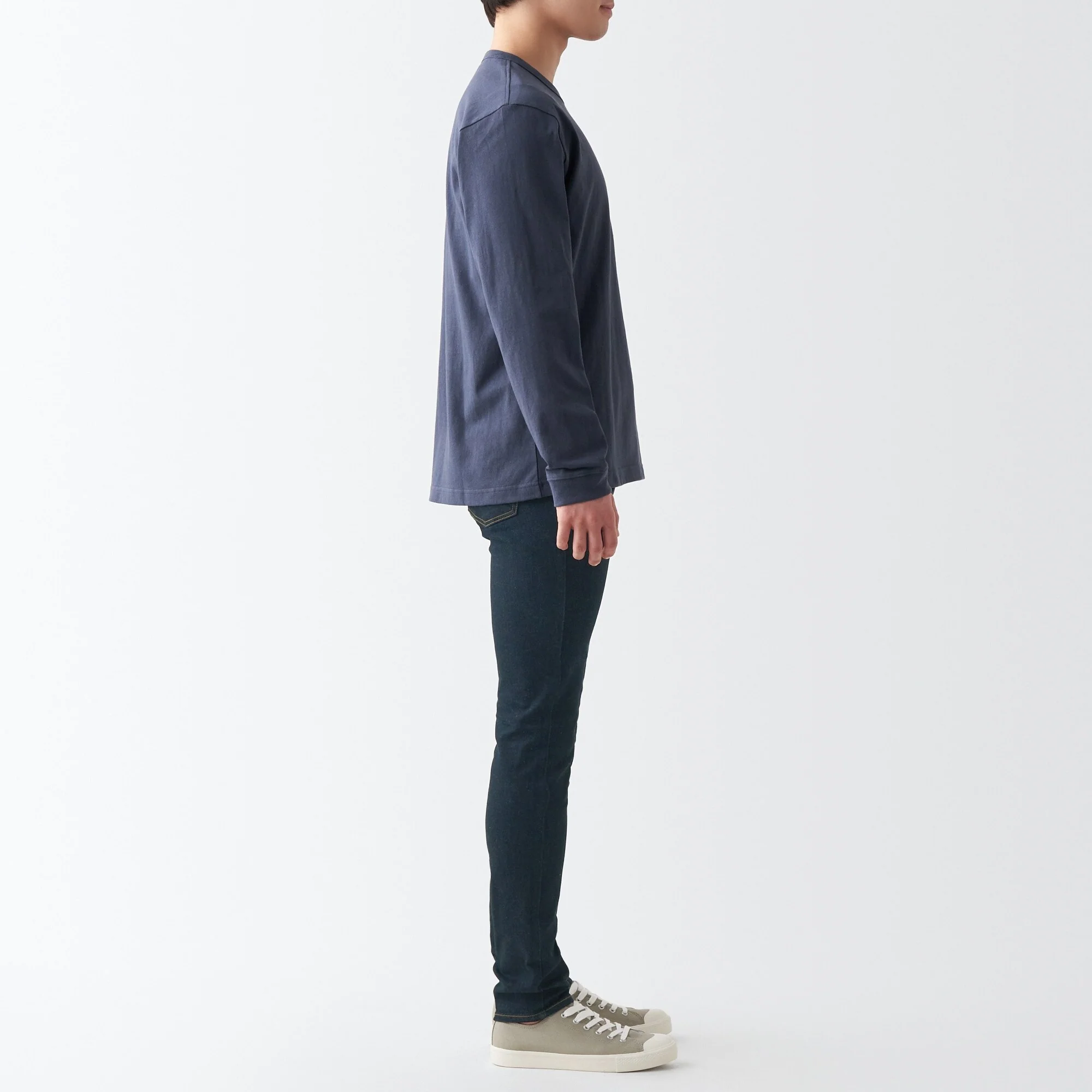 Men's Super Stretch Denim Skinny Pants Dark Navy (L 32inch / 82cm) - Image 5
