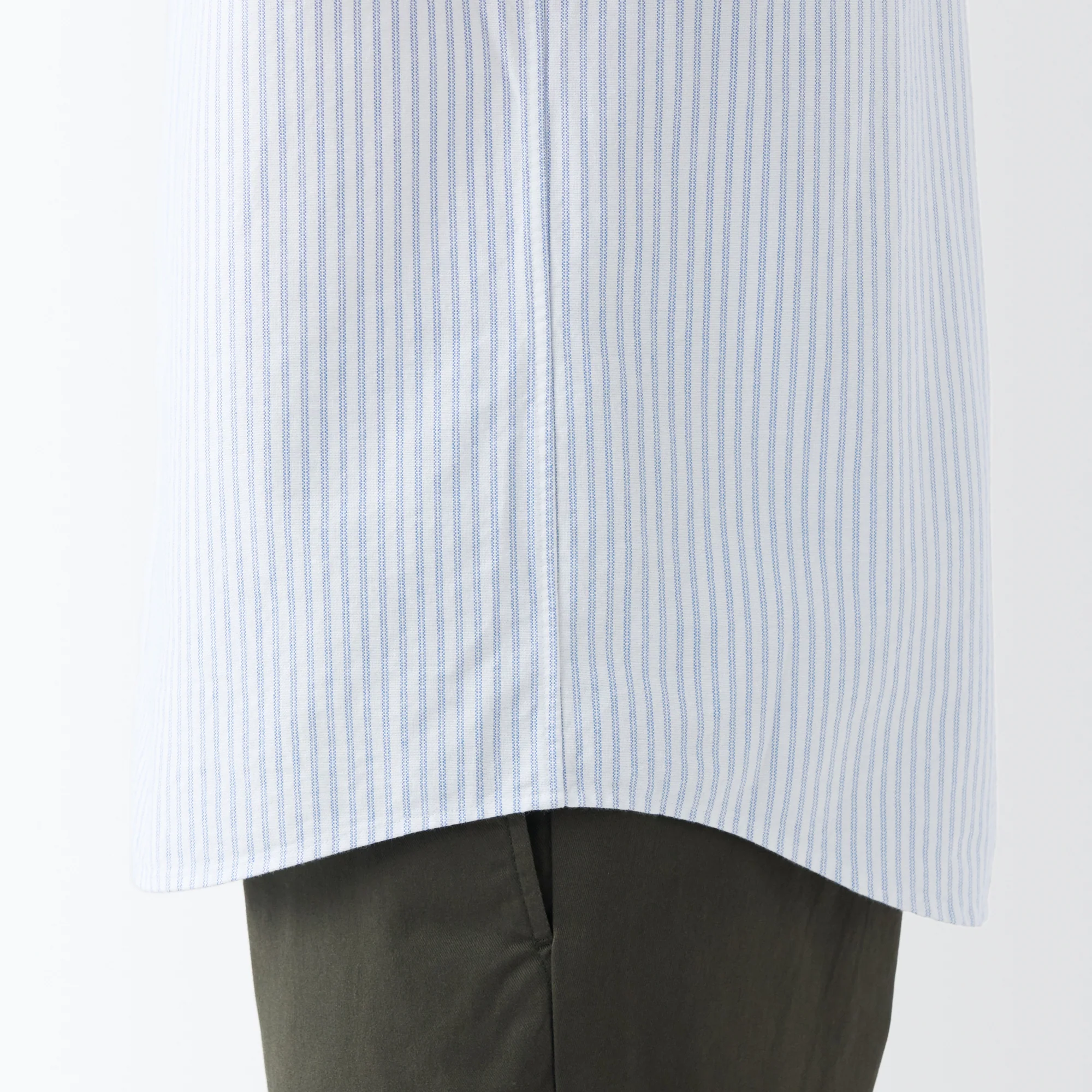 Men's Washed Oxford Button Down Patterned Short Sleeve Shirt - Image 8