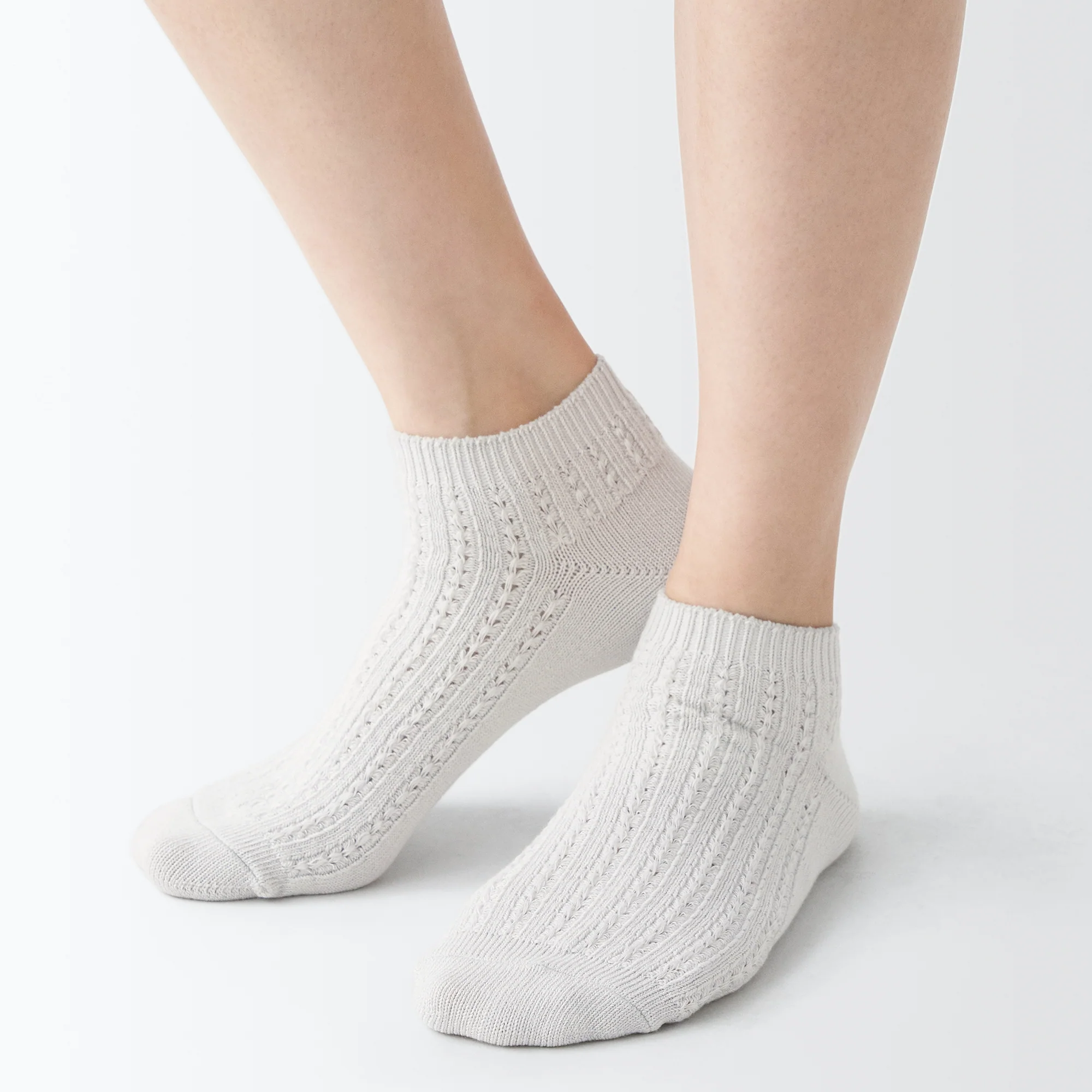 Right Angle Pattern Stitch Sneaker Socks - Image 9
