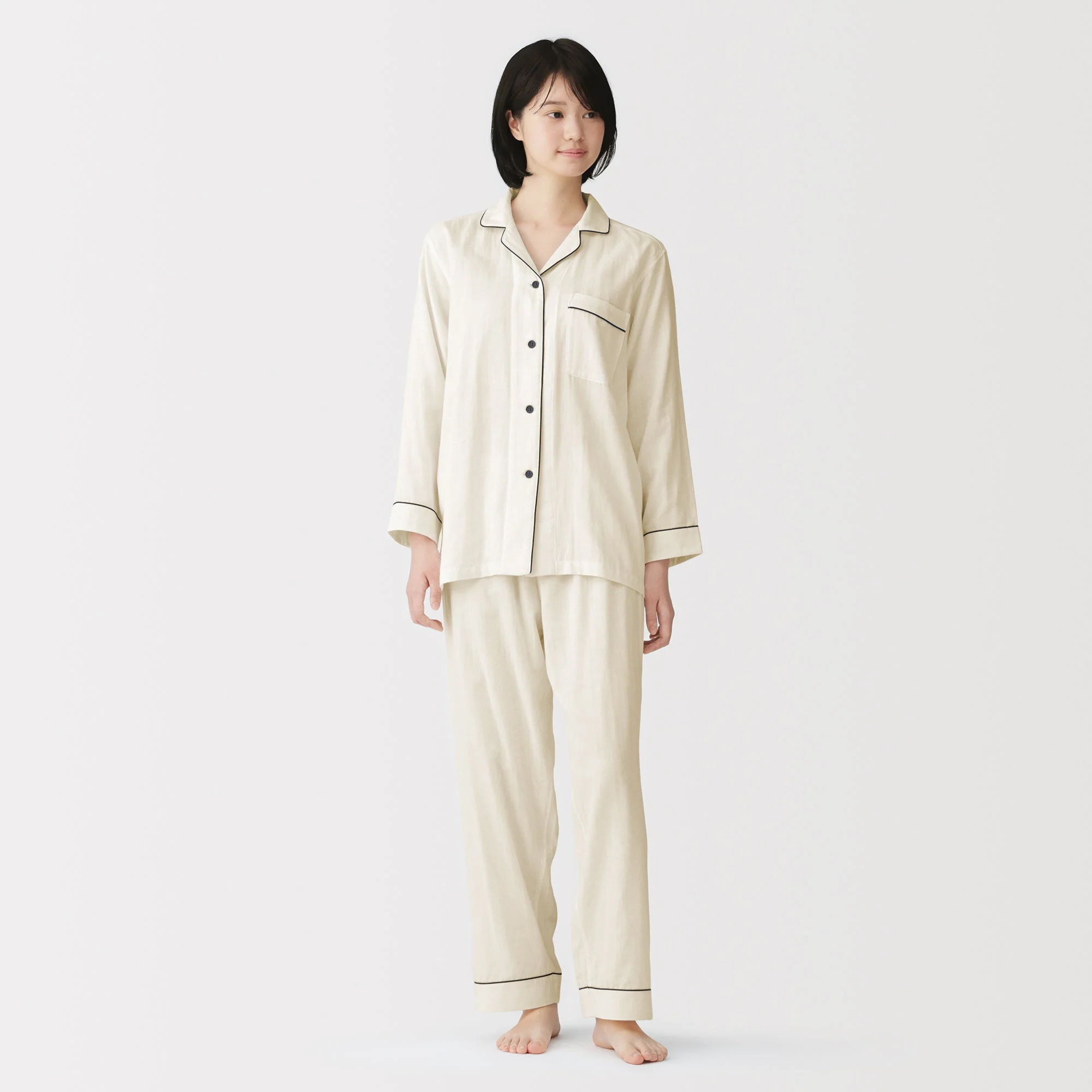 Side Seamless Double Gauze Pajamas