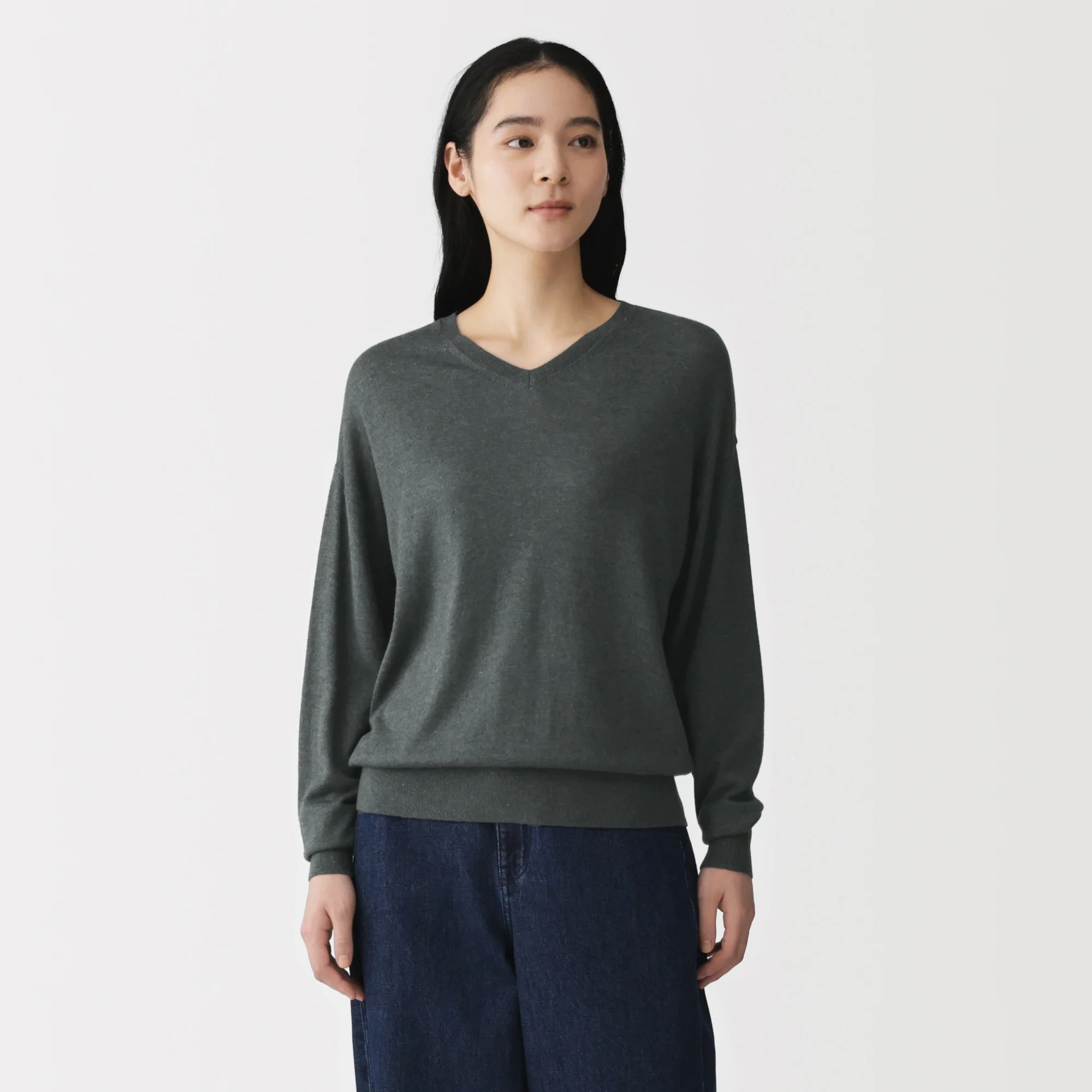 Soy Fiber Blend V-Neck Sweater