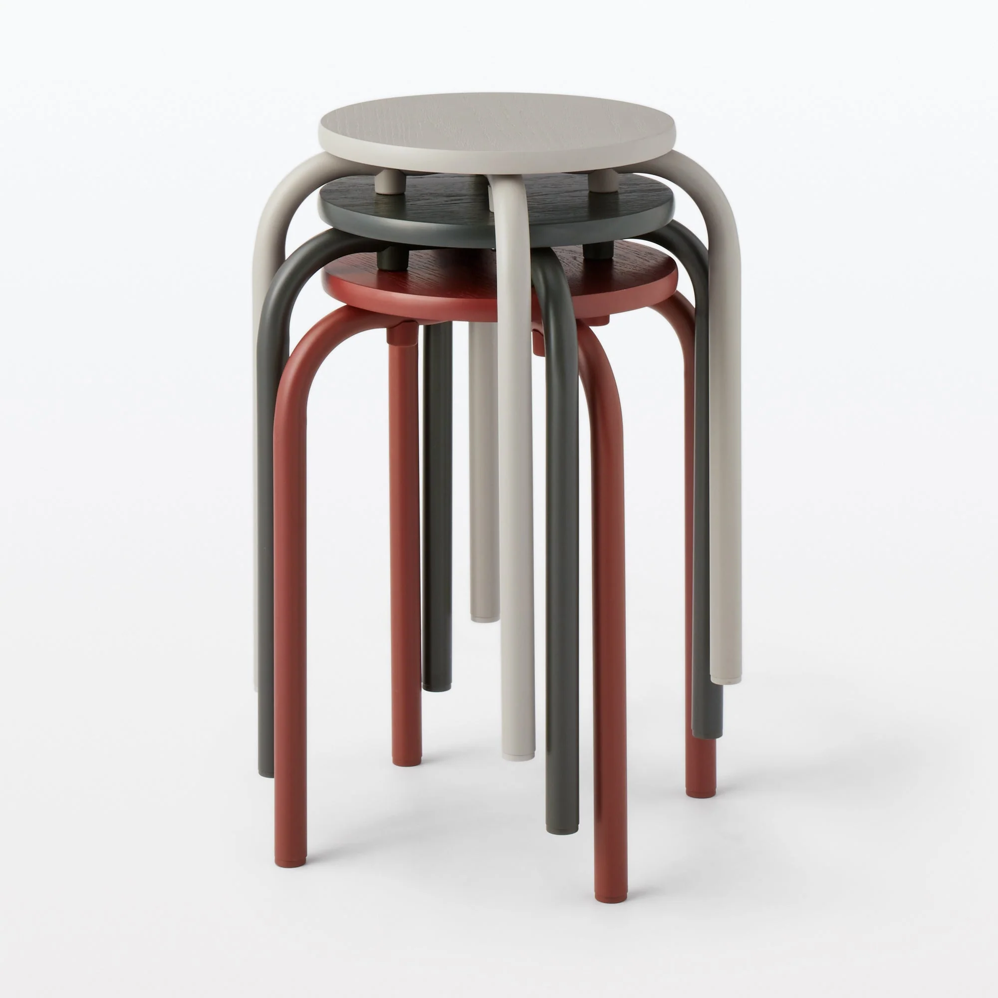Steel Pipe Stacking Stool - Warm Gray - Image 4