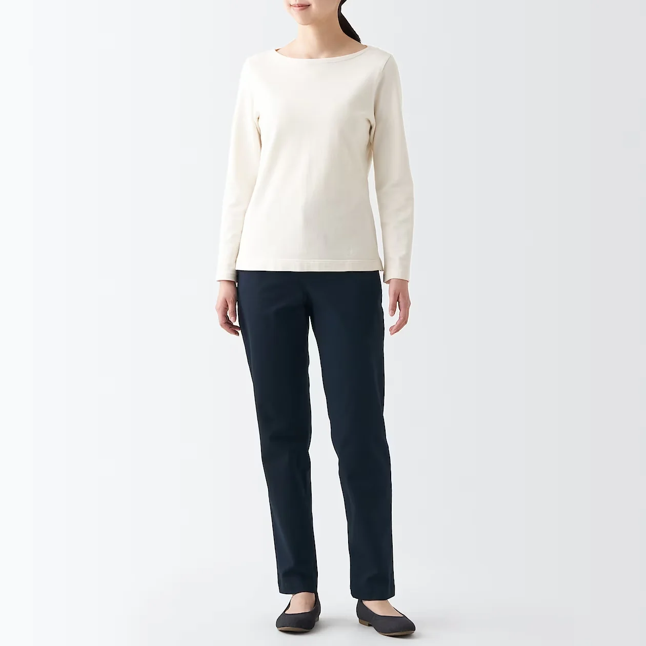 Women's 4-Way Stretch Chino Slim Tapered Pants (L 32inch / 82cm)