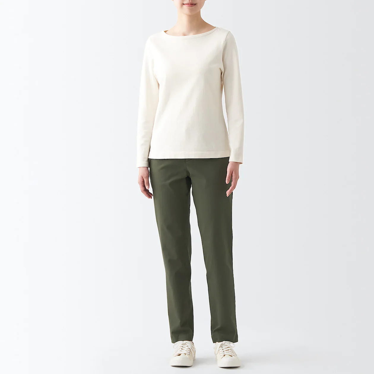 Women's 4-Way Stretch Chino Slim Tapered Pants (L 32inch / 82cm) - Image 17