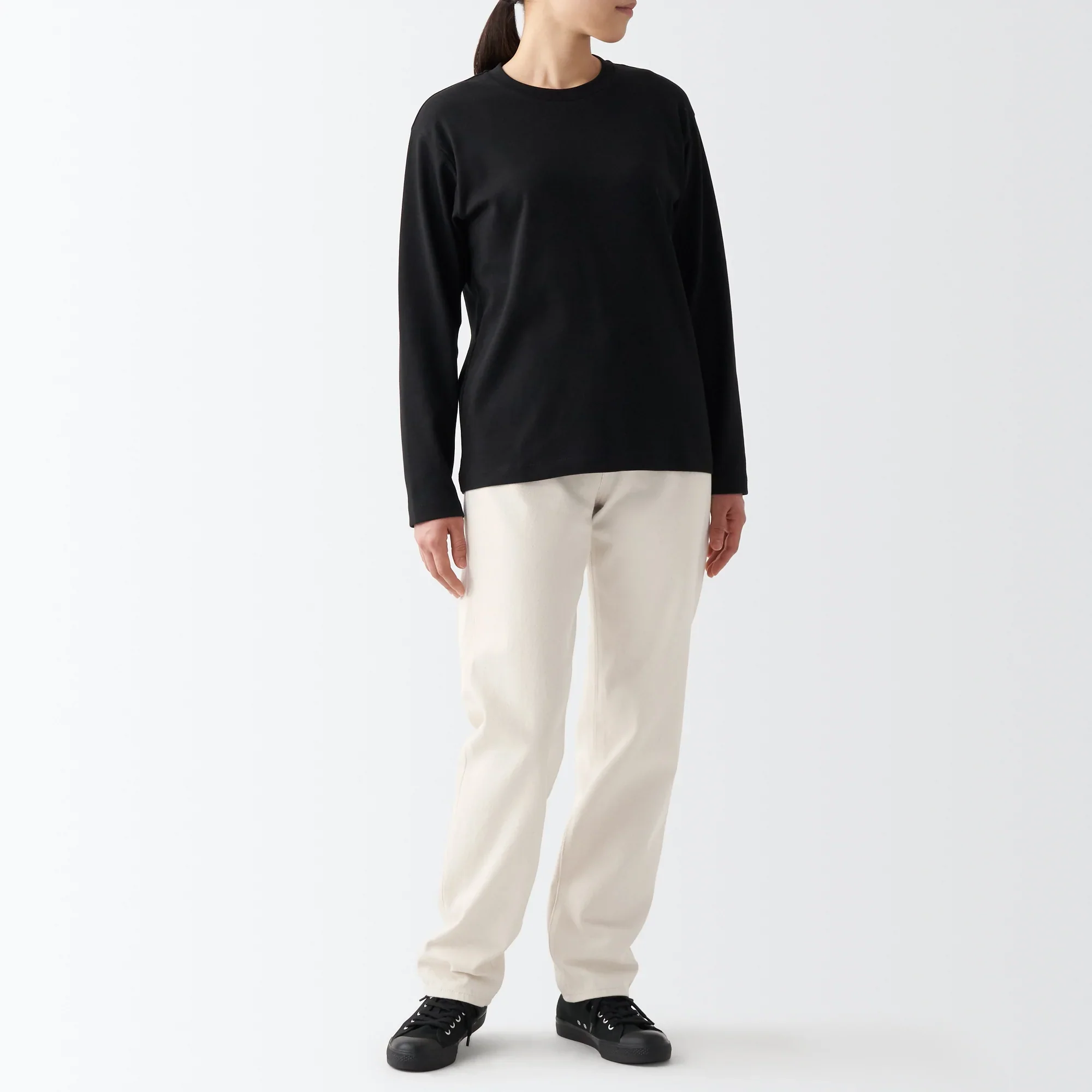 Women's Denim Regular Pants Natural (L 30inch / 77cm) - Image 4