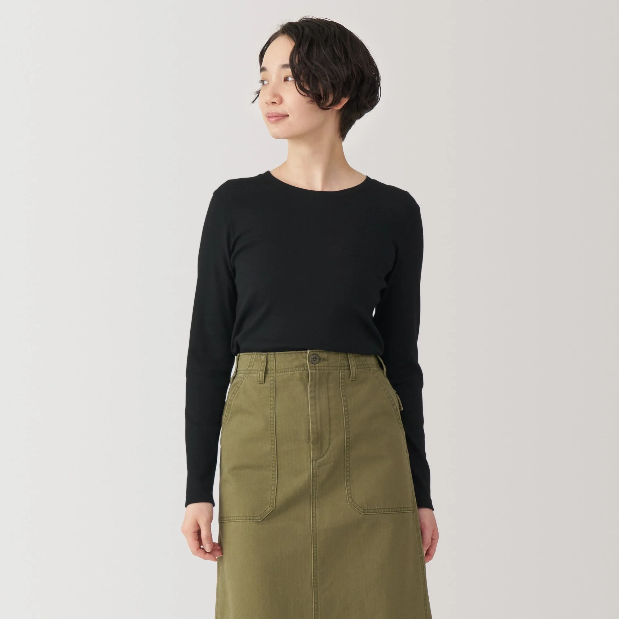 Women's Soy Fiber Blend Ribbed Crewneck T-Shirt