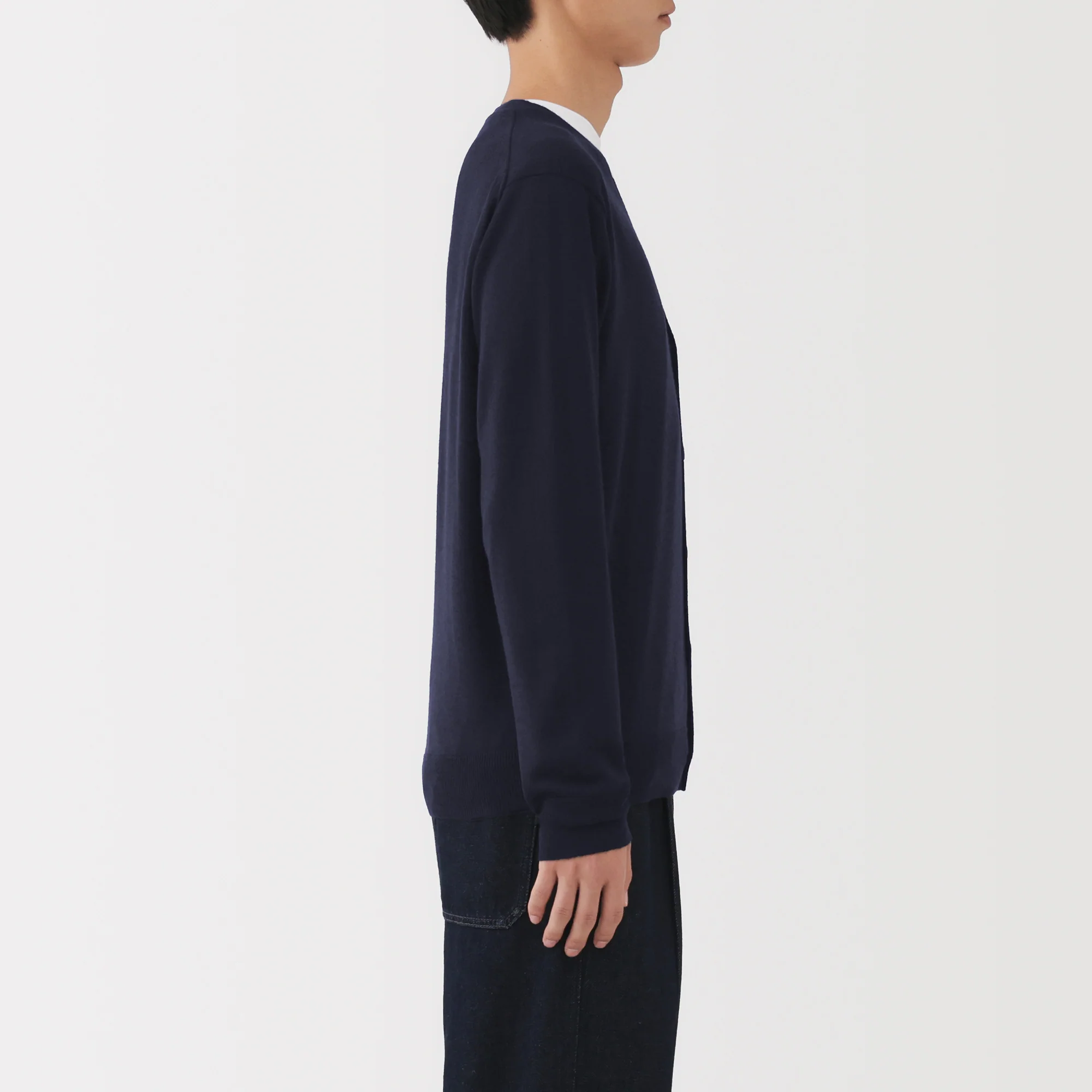 Wool V-Neck Cardigan - Image 12