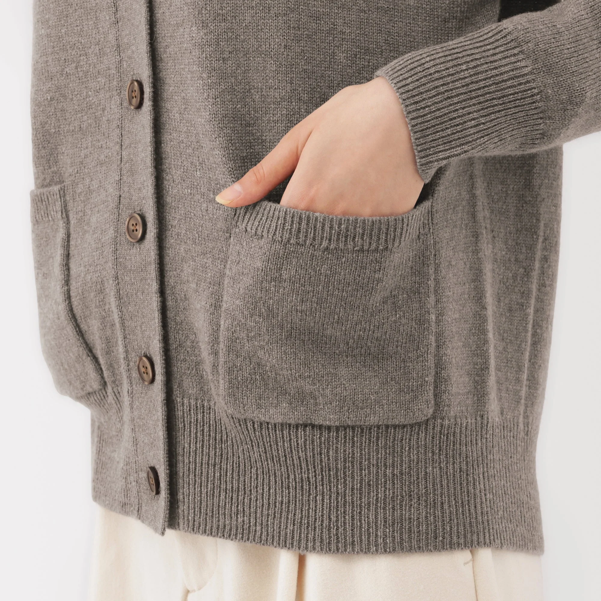 Wool V-Neck Cardigan - Image 64