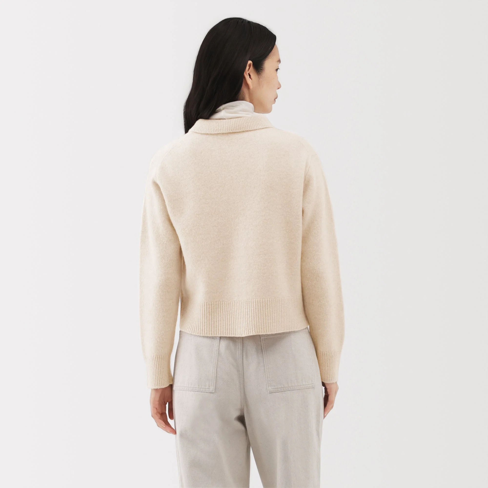 Labo Yak Wool Collared Cardigan - Image 20